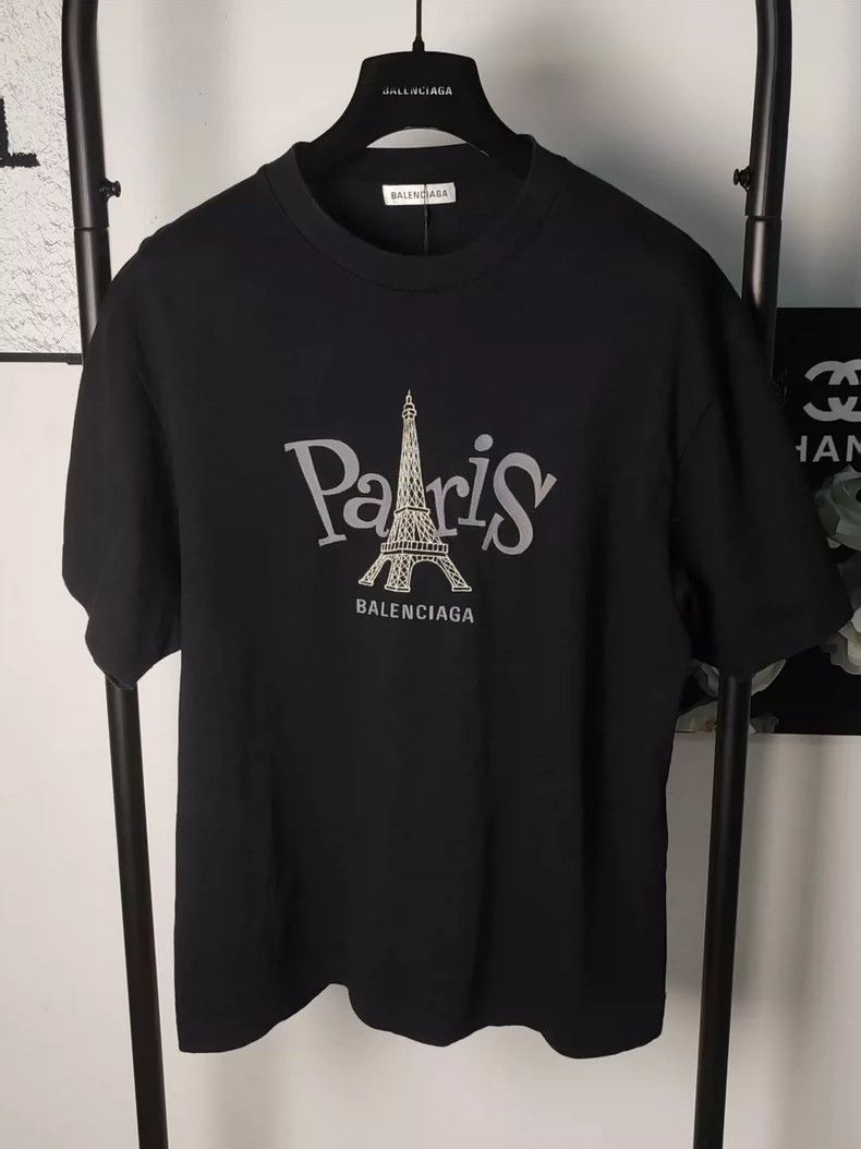 Balenciaga Balenciaga Logo Embroidered Short Sleeve T-Shirt Size US XS / EU 42 / 0 - 1 Thumbnail