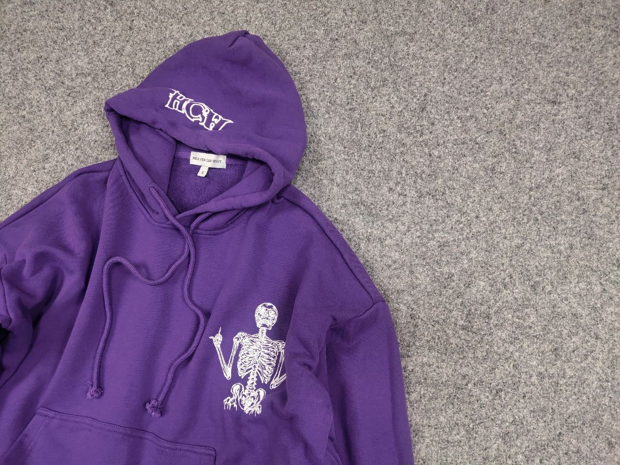 Japanese Brand Heaven Can Wait Design cropped Purple Skeleton Logo Hoodie Size US S / EU 44-46 / 1 - 7 Thumbnail