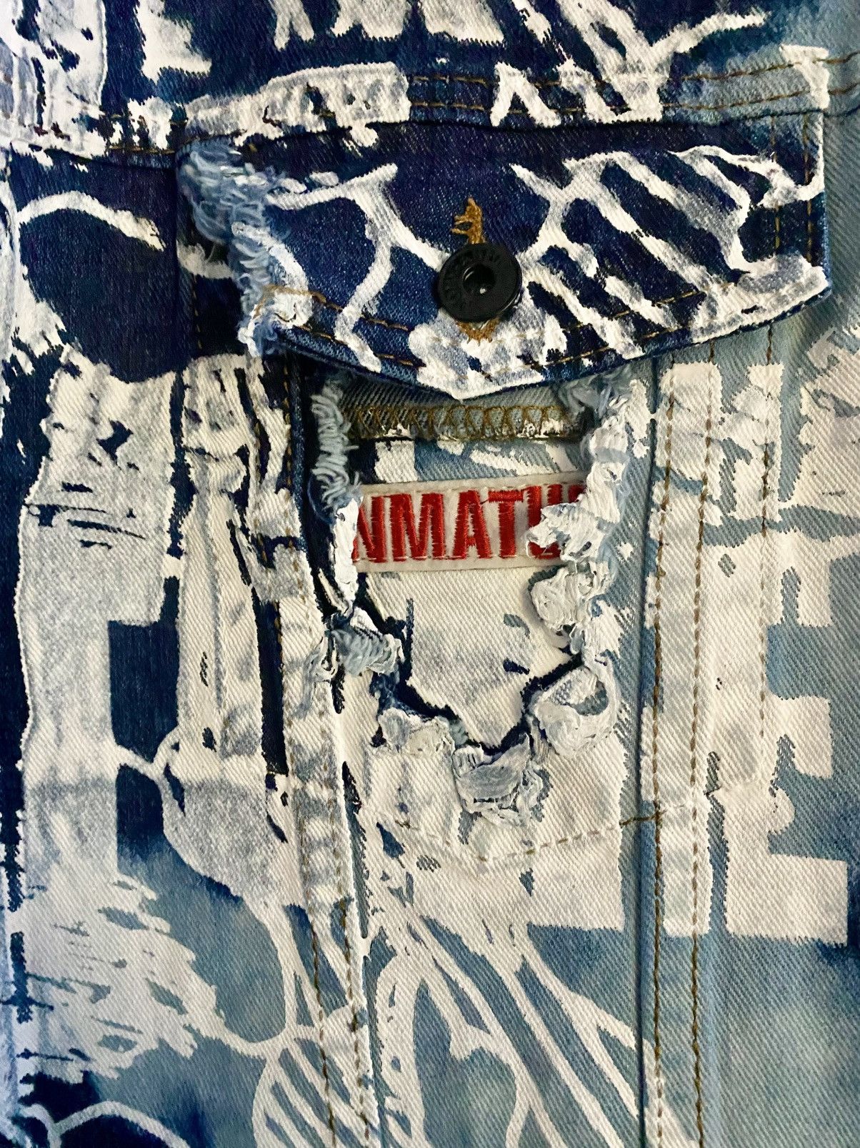 Japanese Brand × Vintage UNMATURE Denim Jacket Size US L / EU 52-54 / 3 - 3 Thumbnail