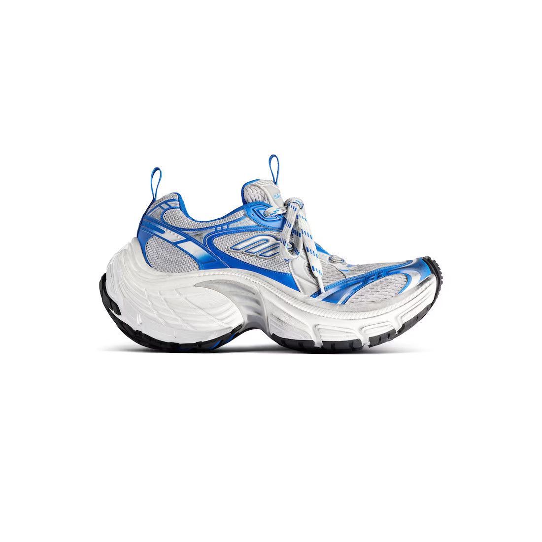 BALENCIAGA 6XL $1290 Men's Gray/Blue/White Sneakers New And