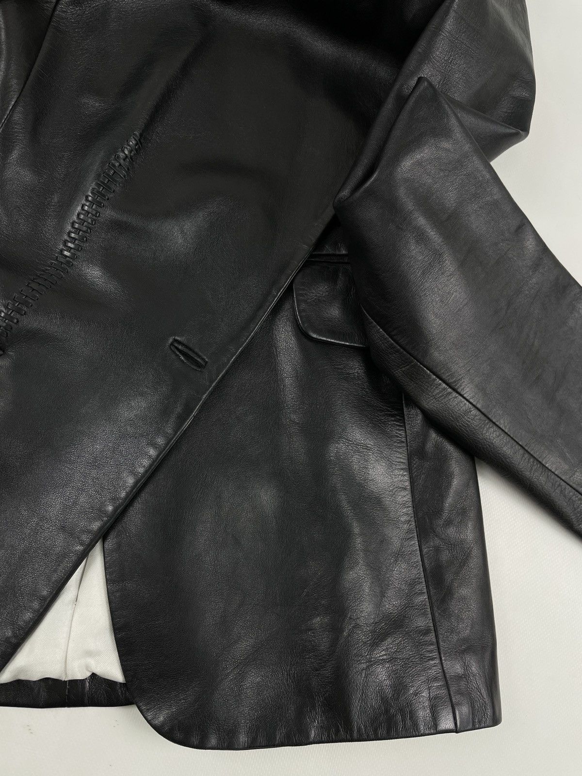 Kiton RARE NAPOLI DOLPH SCHMID Leather Italy Jacket Sheepskin Coat Blazer S Size M / US 6-8 / IT 42-44 - 18 Thumbnail