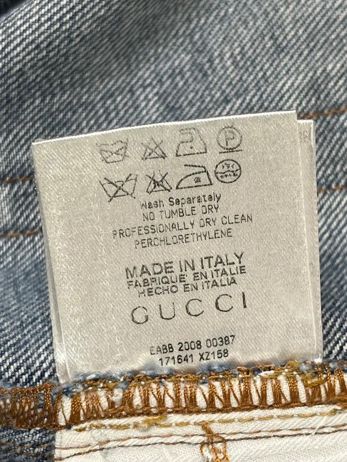 Designer × Gucci × Vintage AW2008 Gucci Blue Slim Denim Jeans Size US 32 / EU 48 - 11 Thumbnail
