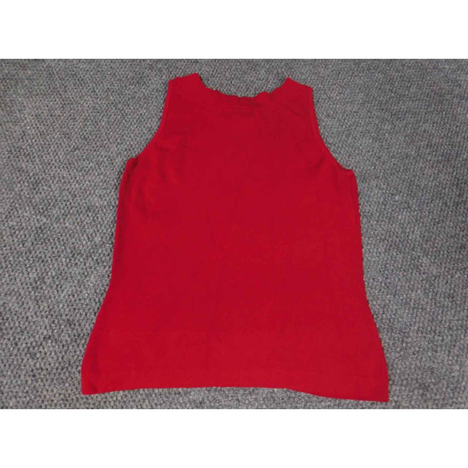Vintage Dressbarn Blouse Shirt Womens Small Red Pullover Stretch Casual Sleeve Collared Nylon Rayon Breathable Regular Classic Ruffle Size S / US 4 / IT 40 - 6 Thumbnail