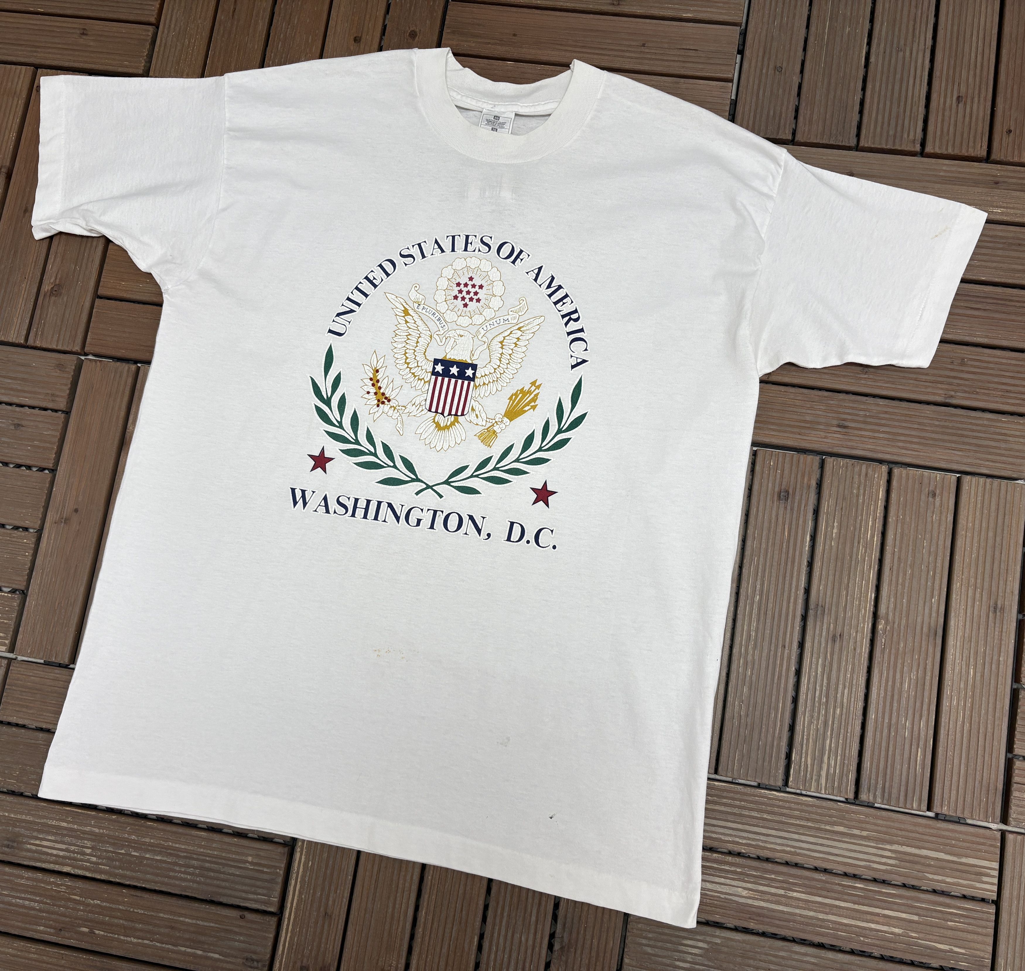 Vintage United States Of America Coat Of Arms Vintage T-Shirt Tee Size US XL / EU 56 / 4 - 3 Thumbnail