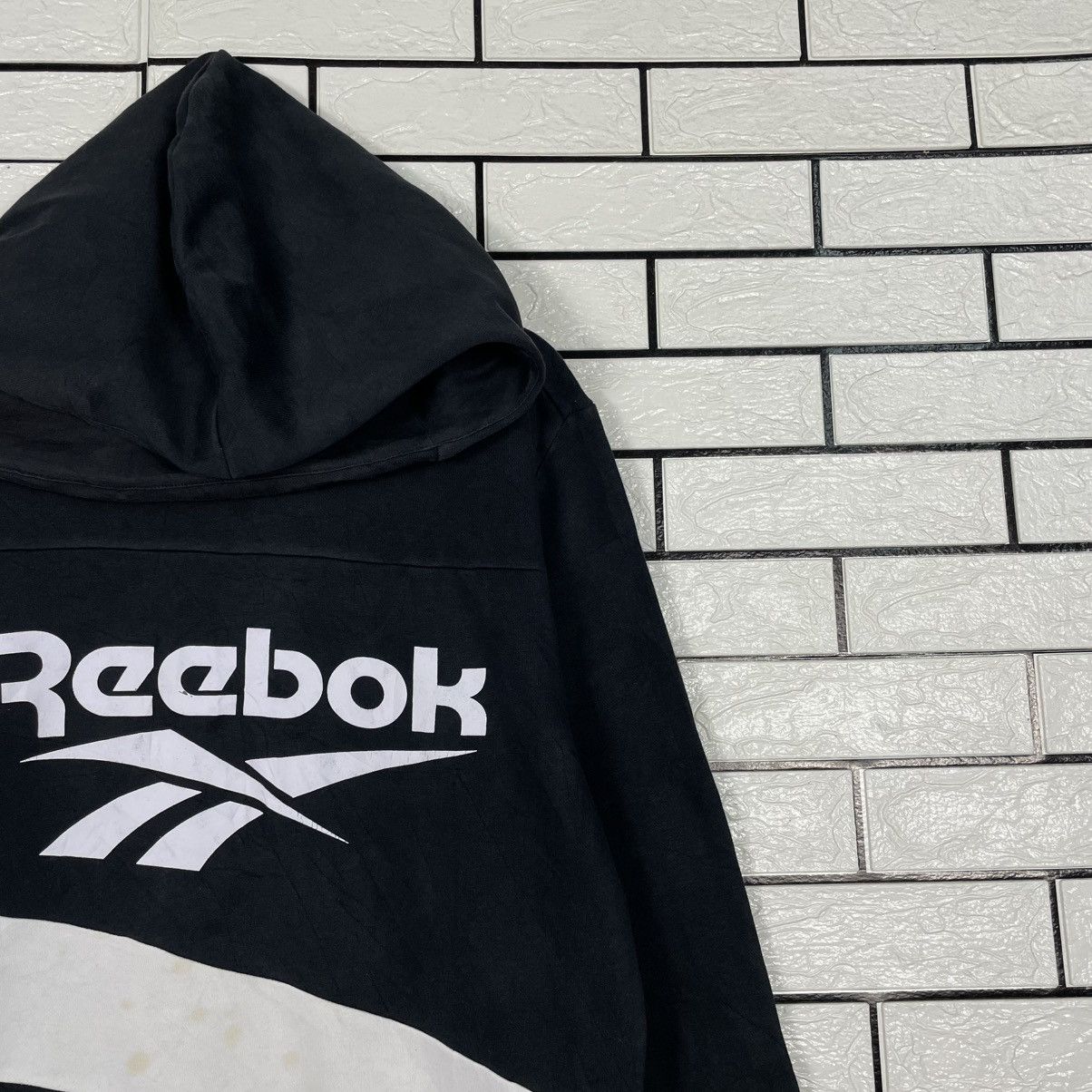 Reebok Reebok Big Logo Pullover Black Hoodie Size US L / EU 52-54 / 3 - 5 Thumbnail
