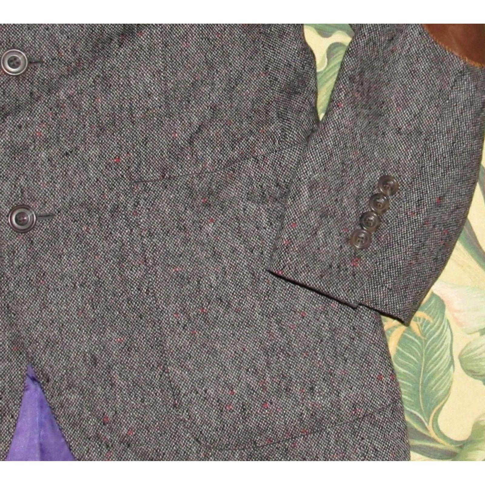 Epaulet EPAULET Blazer Shirt 36R Grey Tweed Donegal Blazer Suit Jacket Men M? Size 36R - 3 Thumbnail