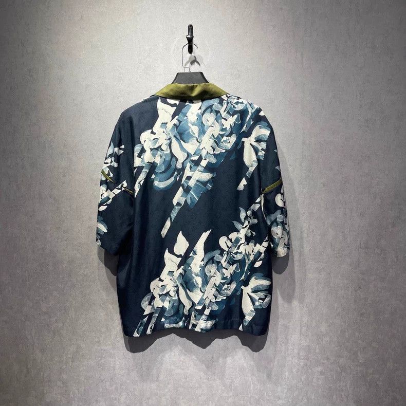 Louis Vuitton LOUIS VUITTON Flying Pigeon Full Print Silk Short Sleeve Sh Size US XL / EU 56 / 4 - 2 Thumbnail