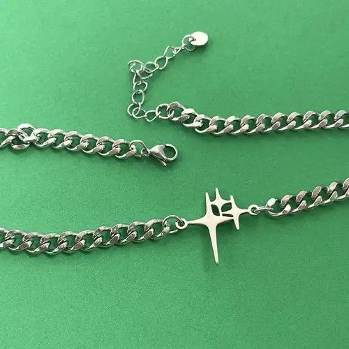 Designer Titanium Steel Star Pendant Necklace for Men Women Size ONE SIZE - 4 Thumbnail