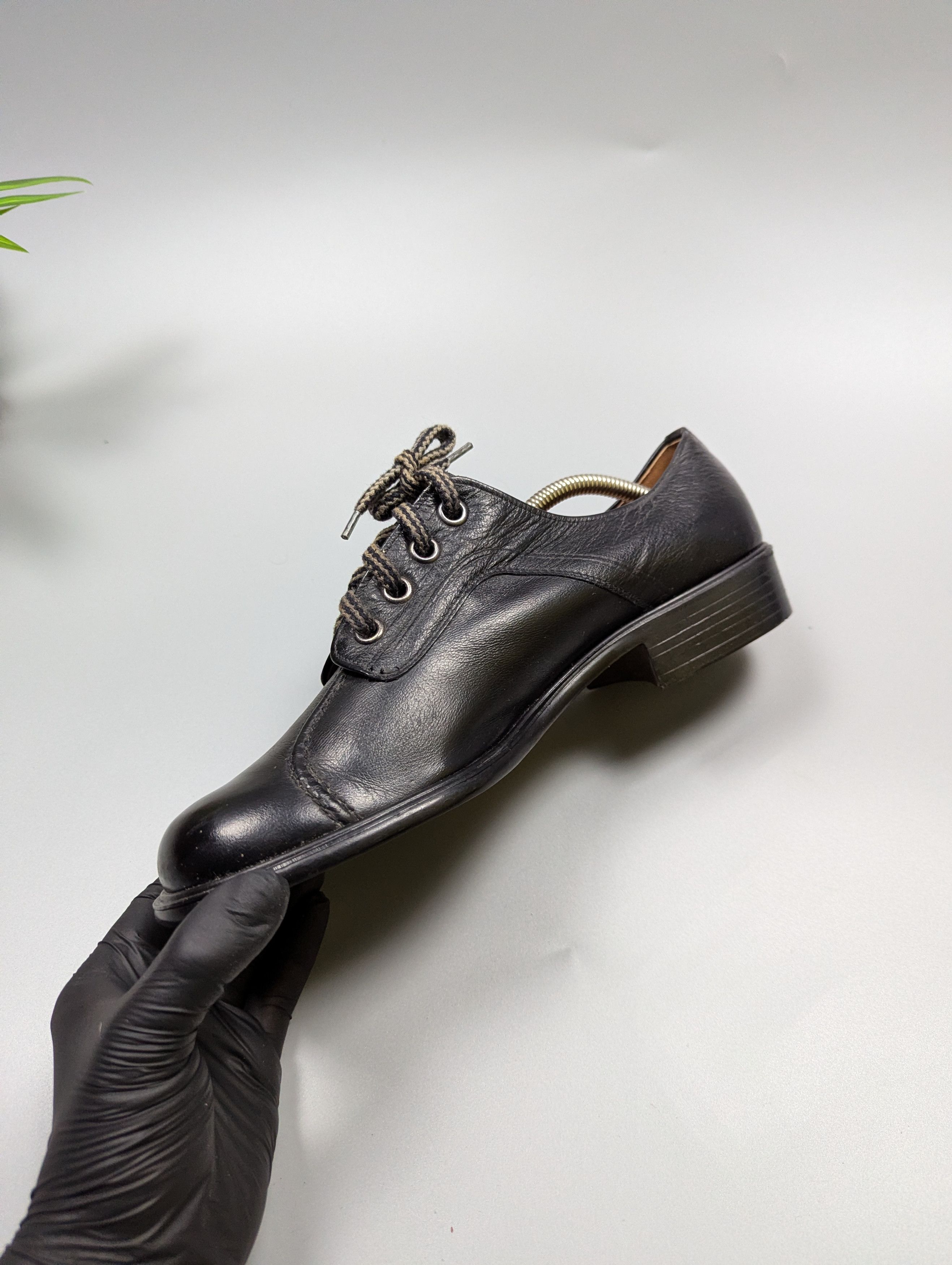 Vintage Vintage Gallus 70s 80s Black Leather Chunky Wide Toe Shoes Size US 9 / EU 42 - 13 Thumbnail