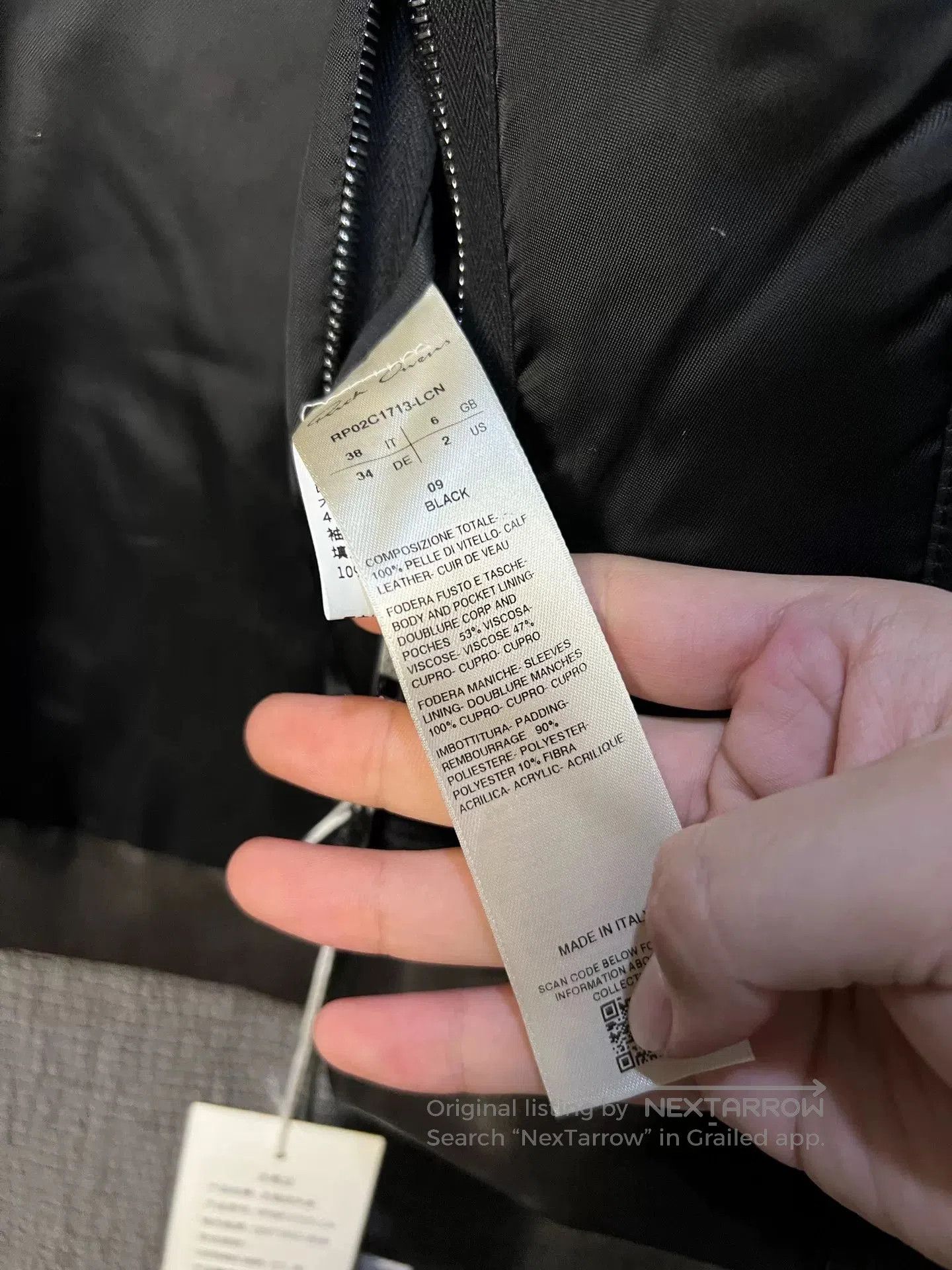 Rick Owens rick owens black leather cropped jacket. Size US L / EU 52-54 / 3 - 6 Thumbnail