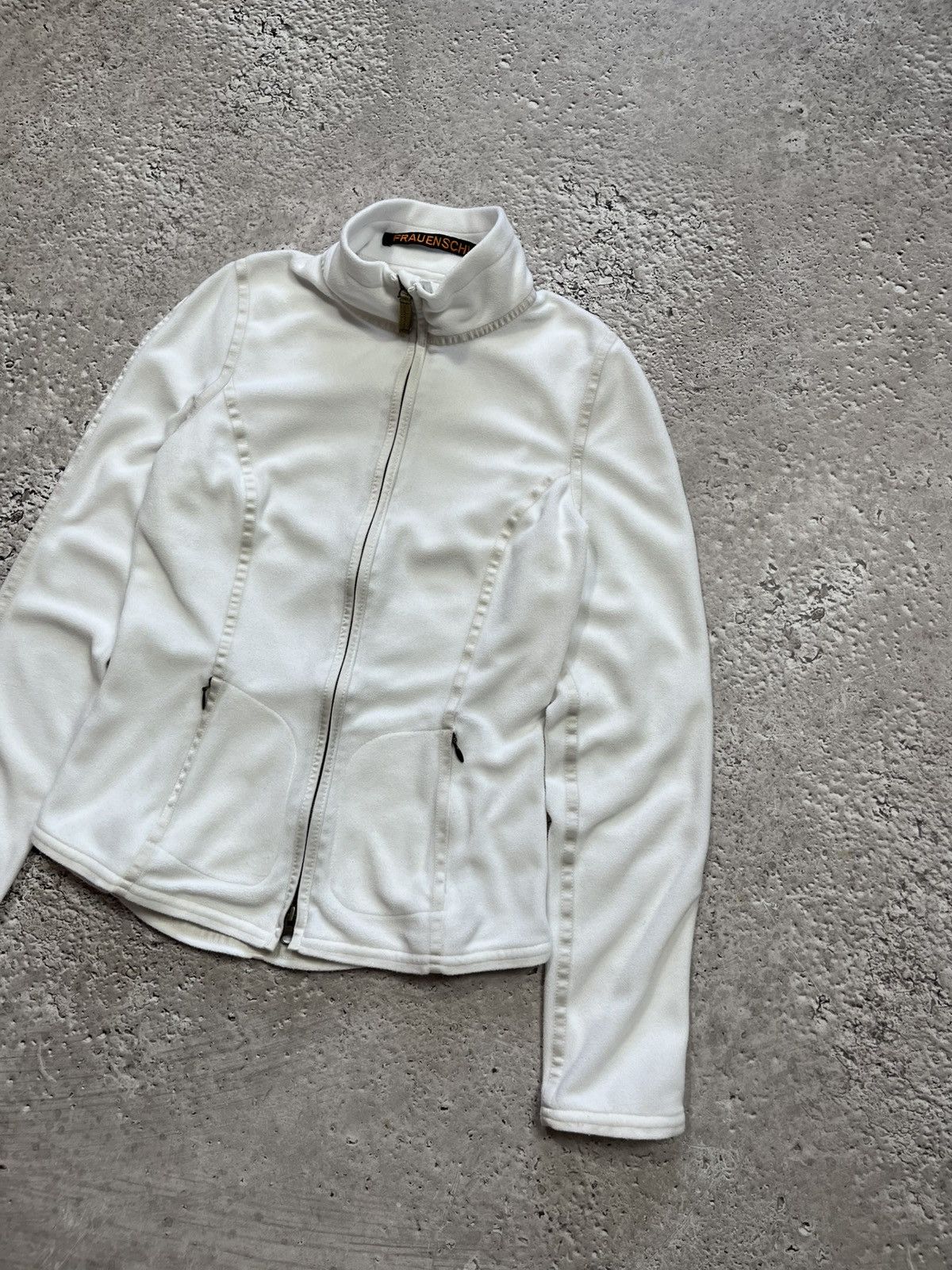 Frauenschuh Frauenschuh White Fleece Zip-Up Jacket Made in Austria Size XS / US 0-2 / IT 36-38 - 2 Thumbnail