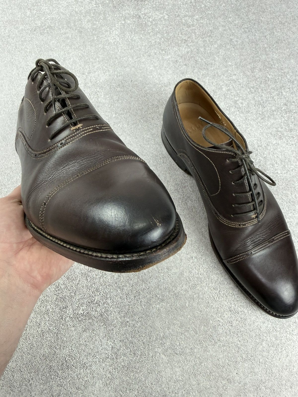 Bally Bally Men’s Leather Derby Oxford Shoes Brown Size US 11 Size US 11 / EU 44 - 8 Thumbnail
