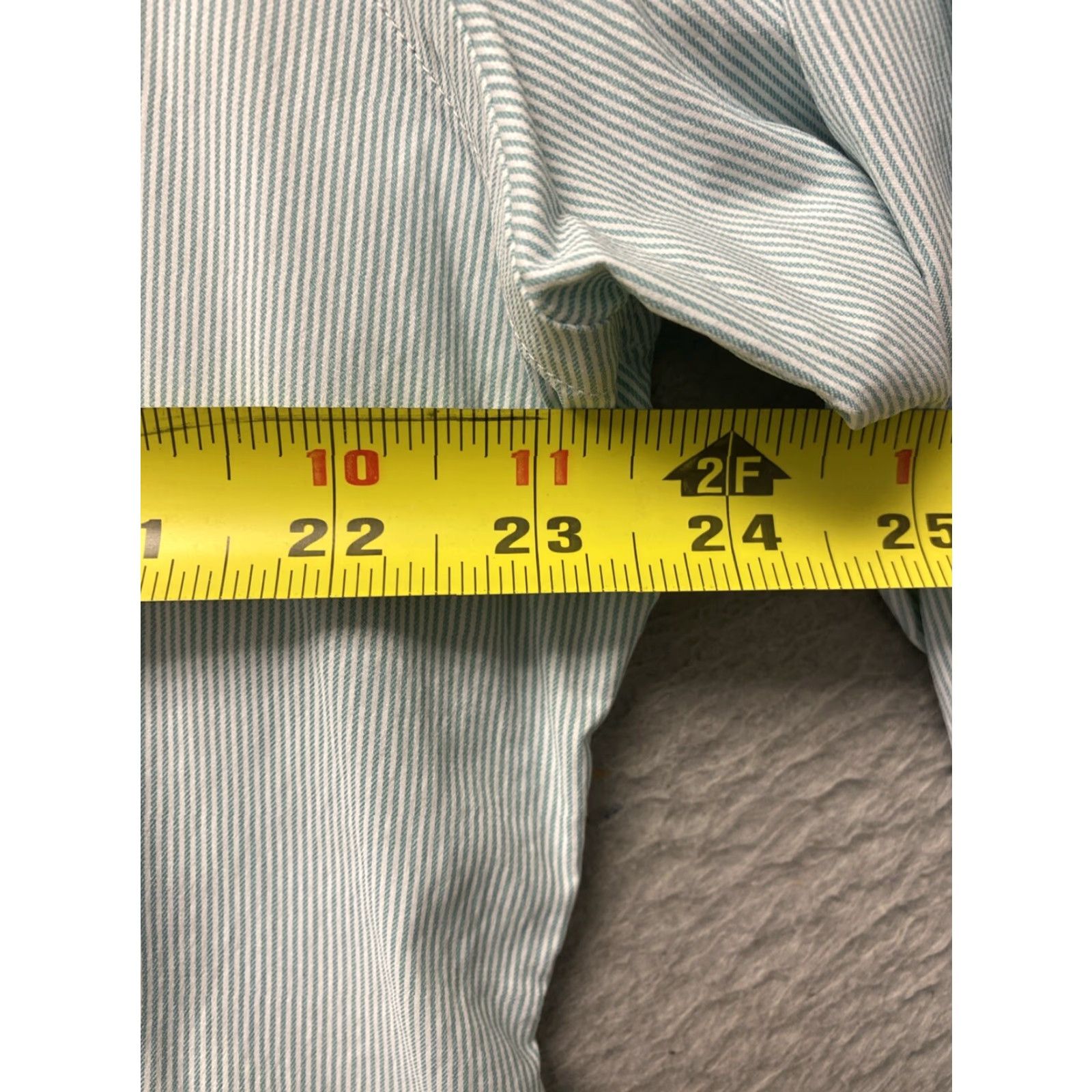 Peter Millar Peter Millar Summer Comfort Long Sleeve Shirt Men L Mint Green Pin Stripes Performance Golf Casual Size US L / EU 52-54 / 3 - 7 Thumbnail