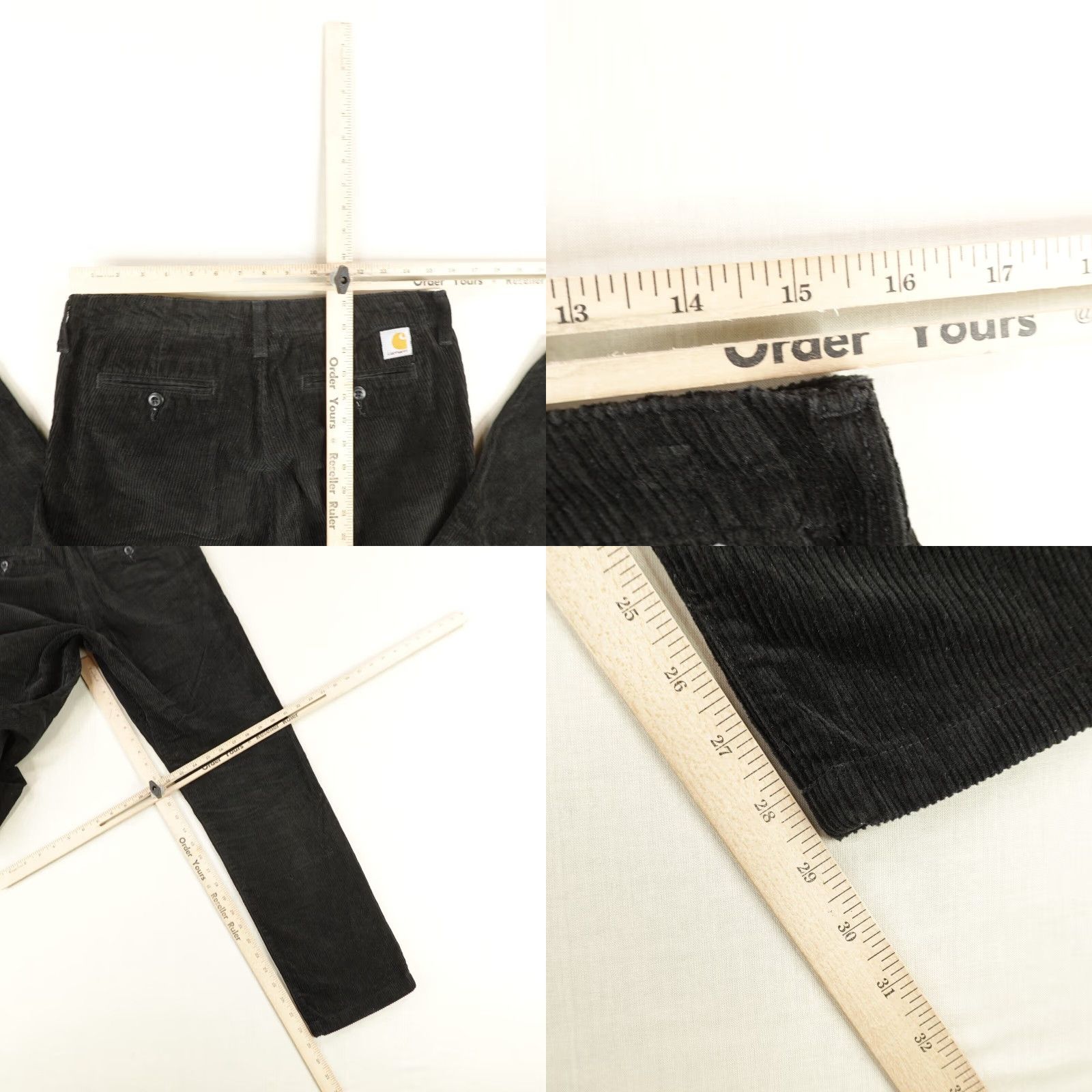 Carhartt Carhartt WIP Pants Mens 30x32 Black Corduroy Chino Work In Progress Club Utility Pants Brand Carhartt Size US 31 - 8 Thumbnail