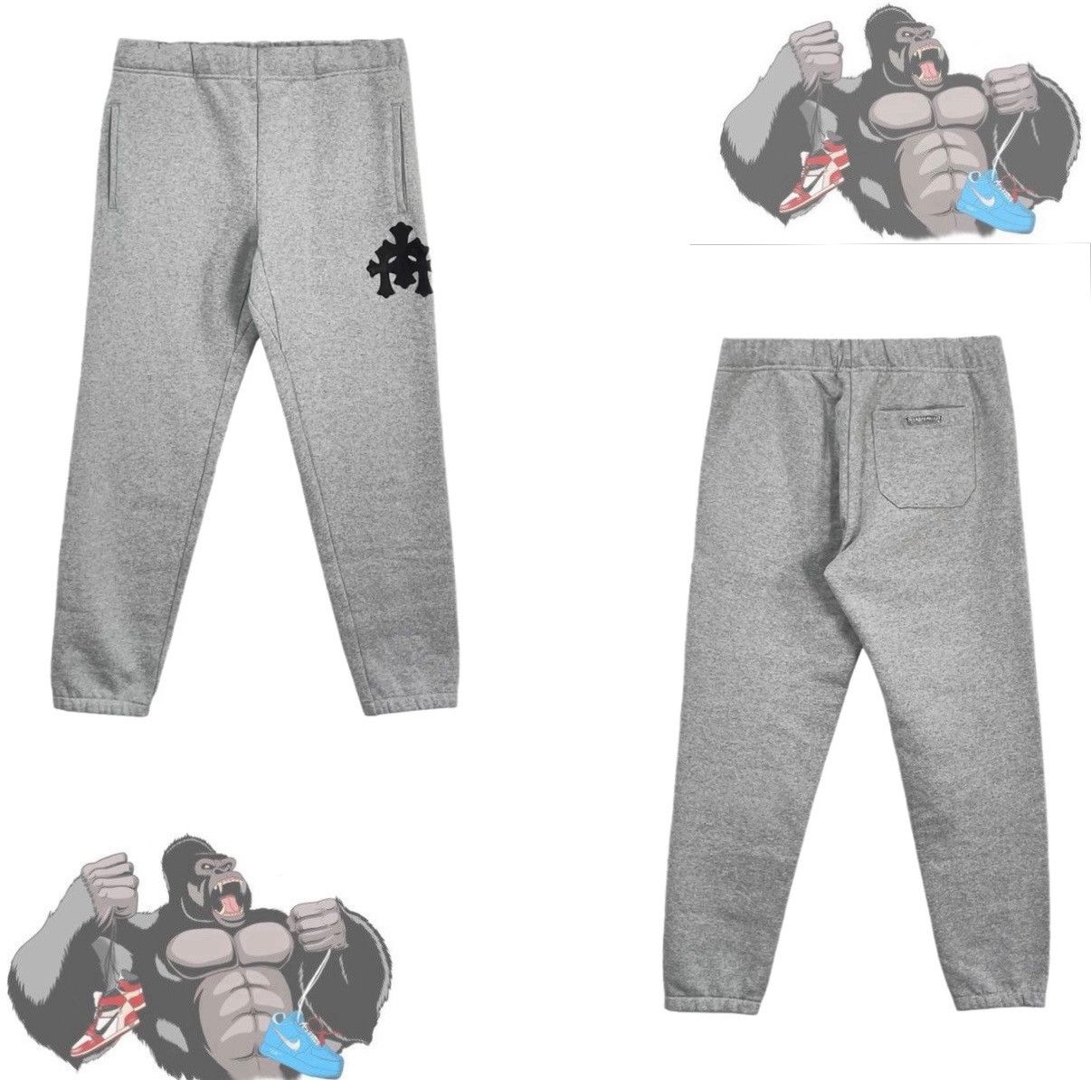 Chrome Hearts Chrome Hearts Paper Jam Cross Patch SweatPants Size US 38 / EU 54 - 1 Thumbnail