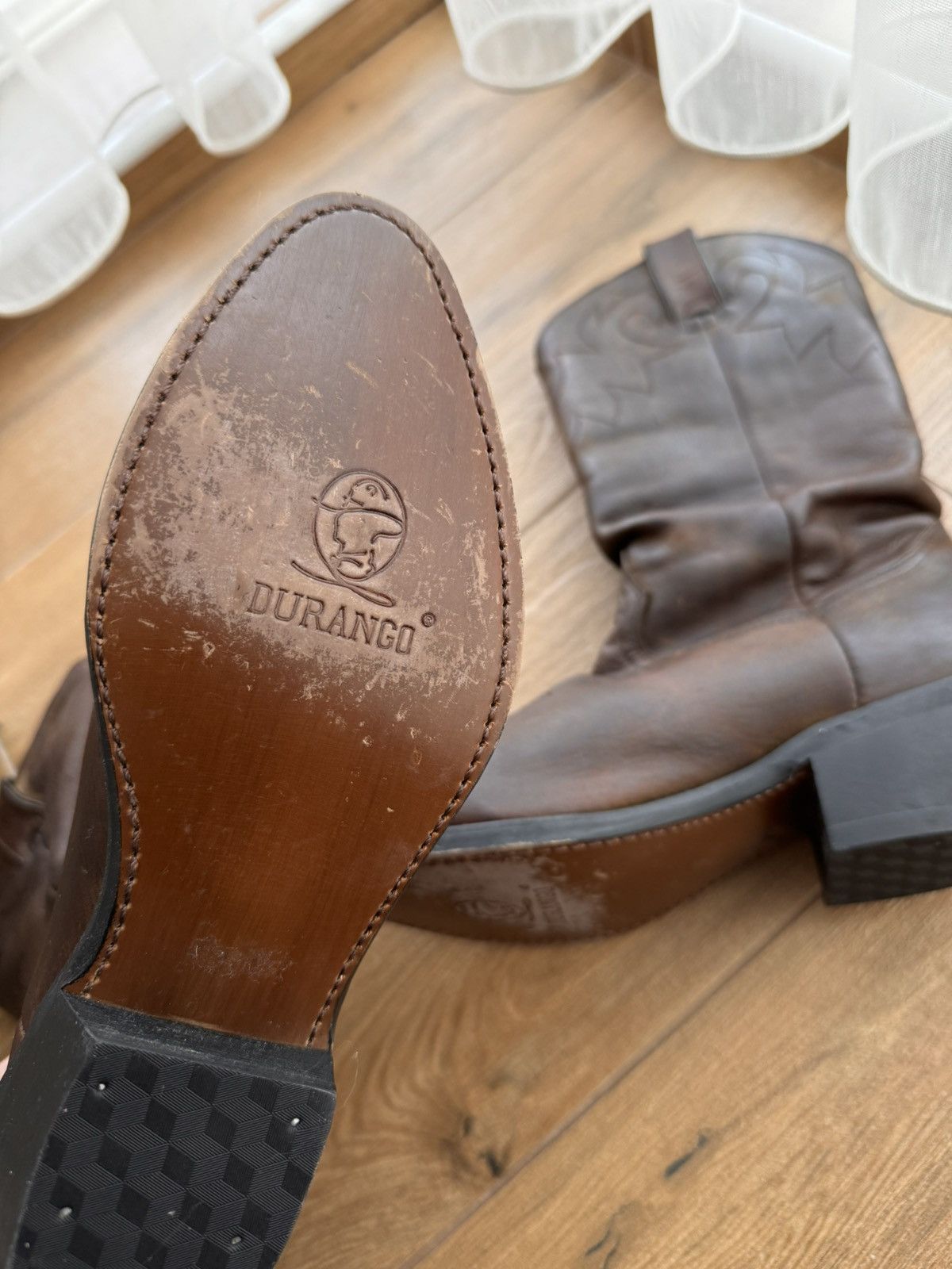 Cowboy Equipment × Durango × Vintage Vintage Durango Cowboy Leather Western Toe Rand Boots Size US 8 / IT 38 - 10 Thumbnail