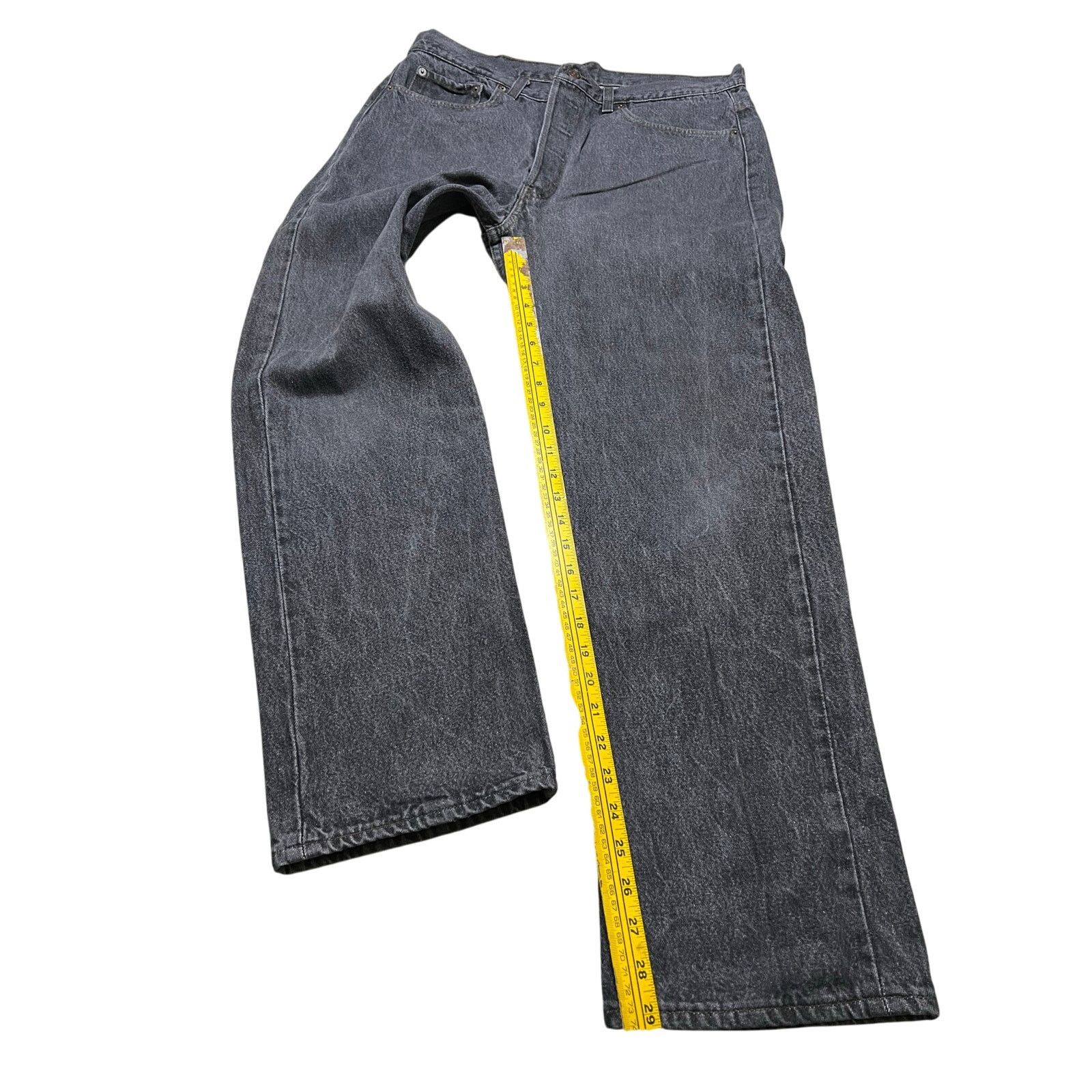Levi's Vintage Levi's 501 Black / Gray Denim Jeans Men's 38x30 90s Size US 38 / EU 54 - 7 Thumbnail