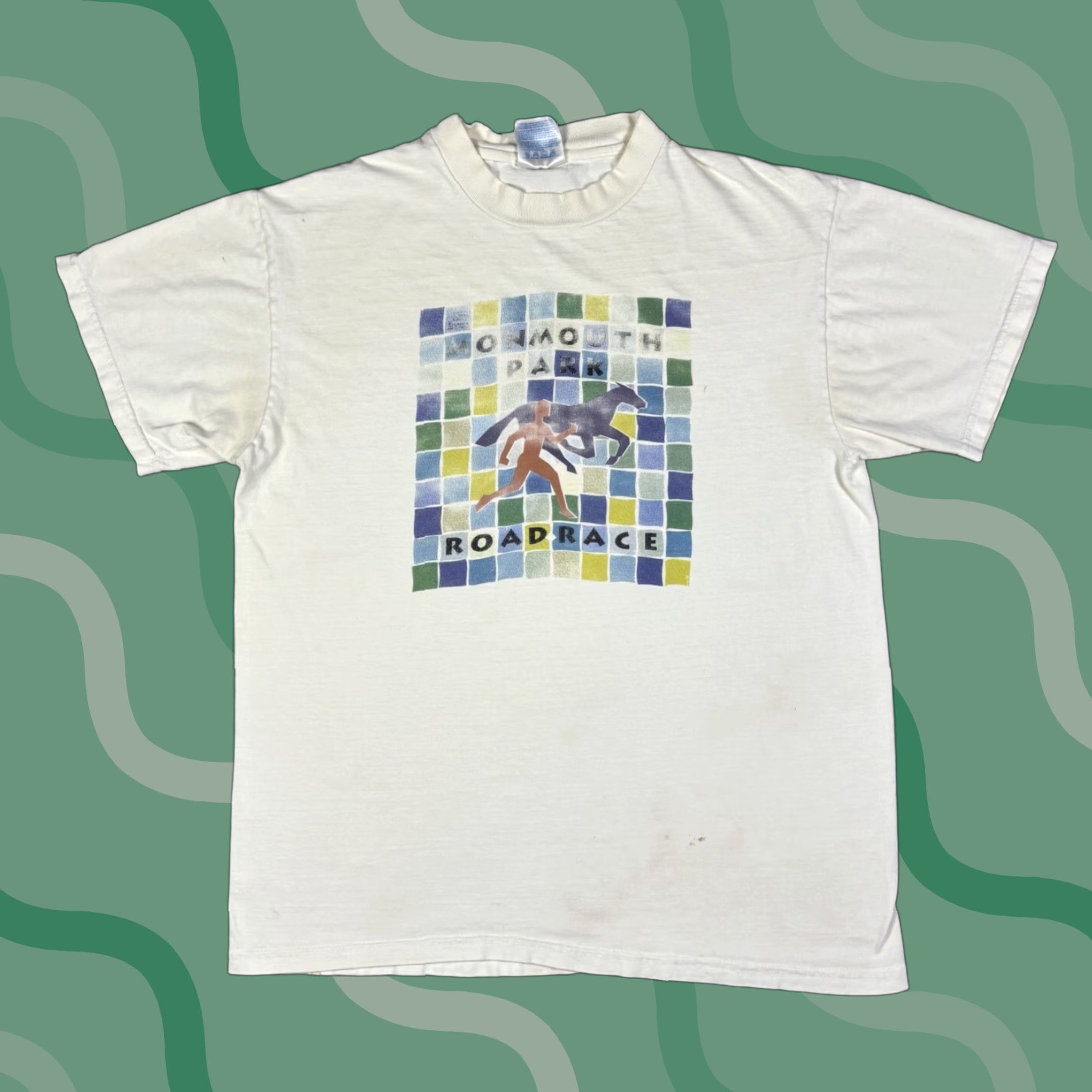 Hanes VINTAGE Hanes White T-Shirt 90s Art Graphic Print Crew Neck Short Sleeve Cotton Size M Mens Superman? Size US M / EU 48-50 / 2 - 1 Thumbnail