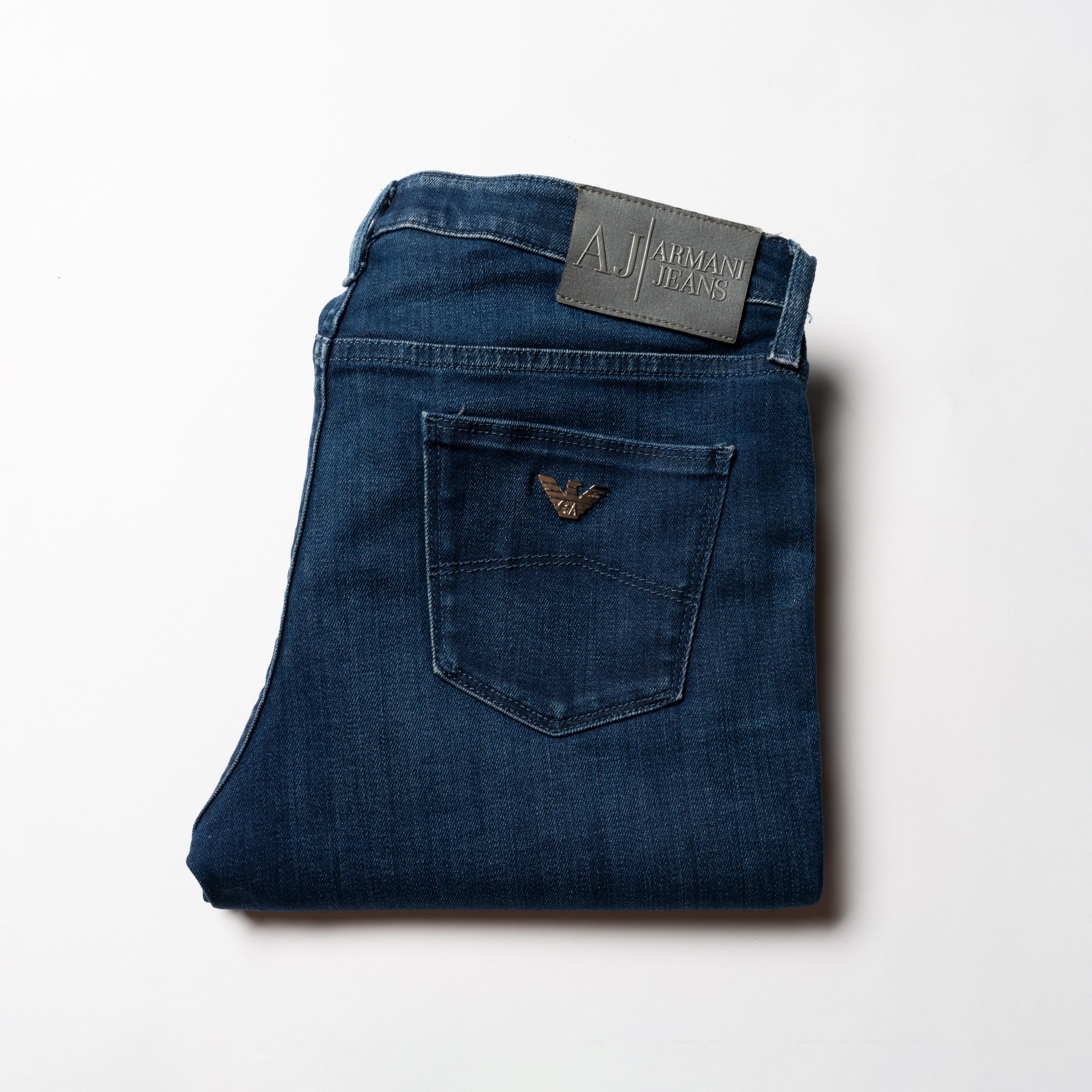 Armani 🔴 ARMANI JEANS Blue Denim Jeans Size 28" / US 6 / IT 42 - 1 Thumbnail