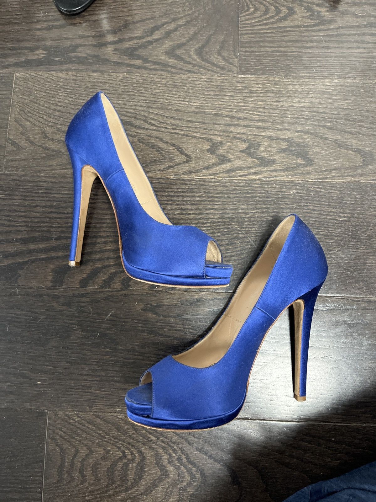 Oscar De La Renta Oscar De La Renta Blue Heels Size US 8.5 / IT 38.5 - 2 Thumbnail