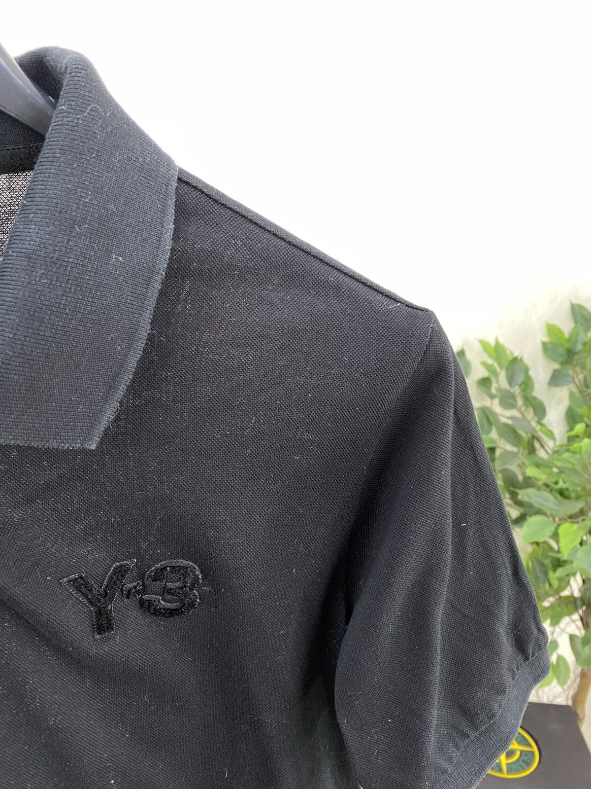 Y-3 Vintage Y-3 Denim Black Polo T-shirt Size US M / EU 48-50 / 2 - 5 Thumbnail