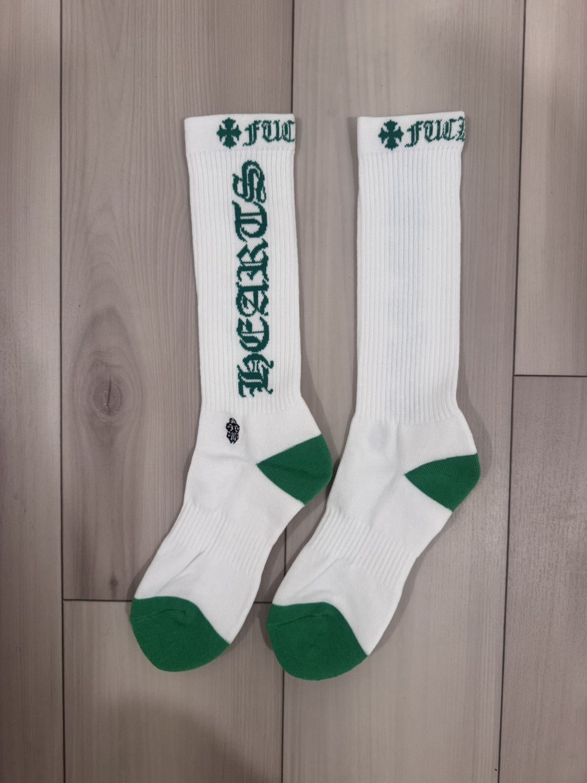 Chrome Hearts Fuck You Sport Socks Green/Orange - Large | Grailed