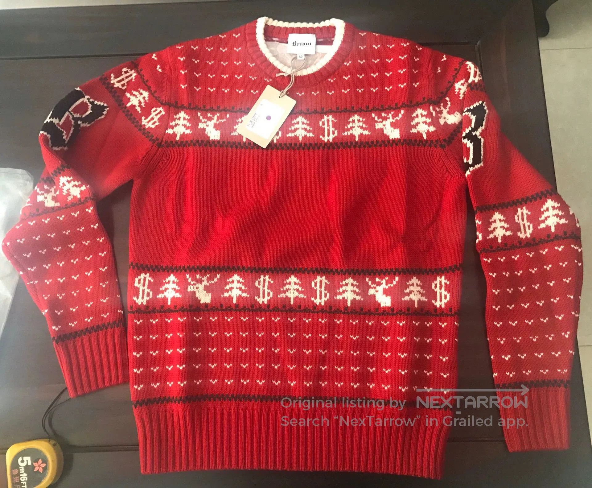 Brioni brioni thick wool men's sweater in red. Size US L / EU 52-54 / 3 - 2 Thumbnail