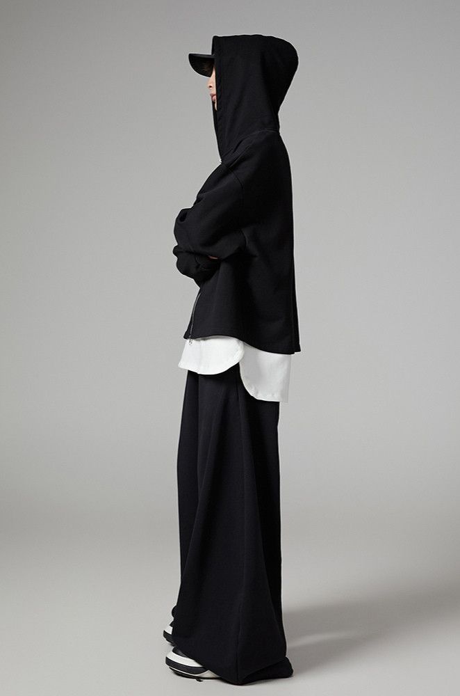 Japanese Brand × Vintage Black Y2K Wide Leg Baggy Sweatpants Size US 36 / EU 52 - 6 Thumbnail