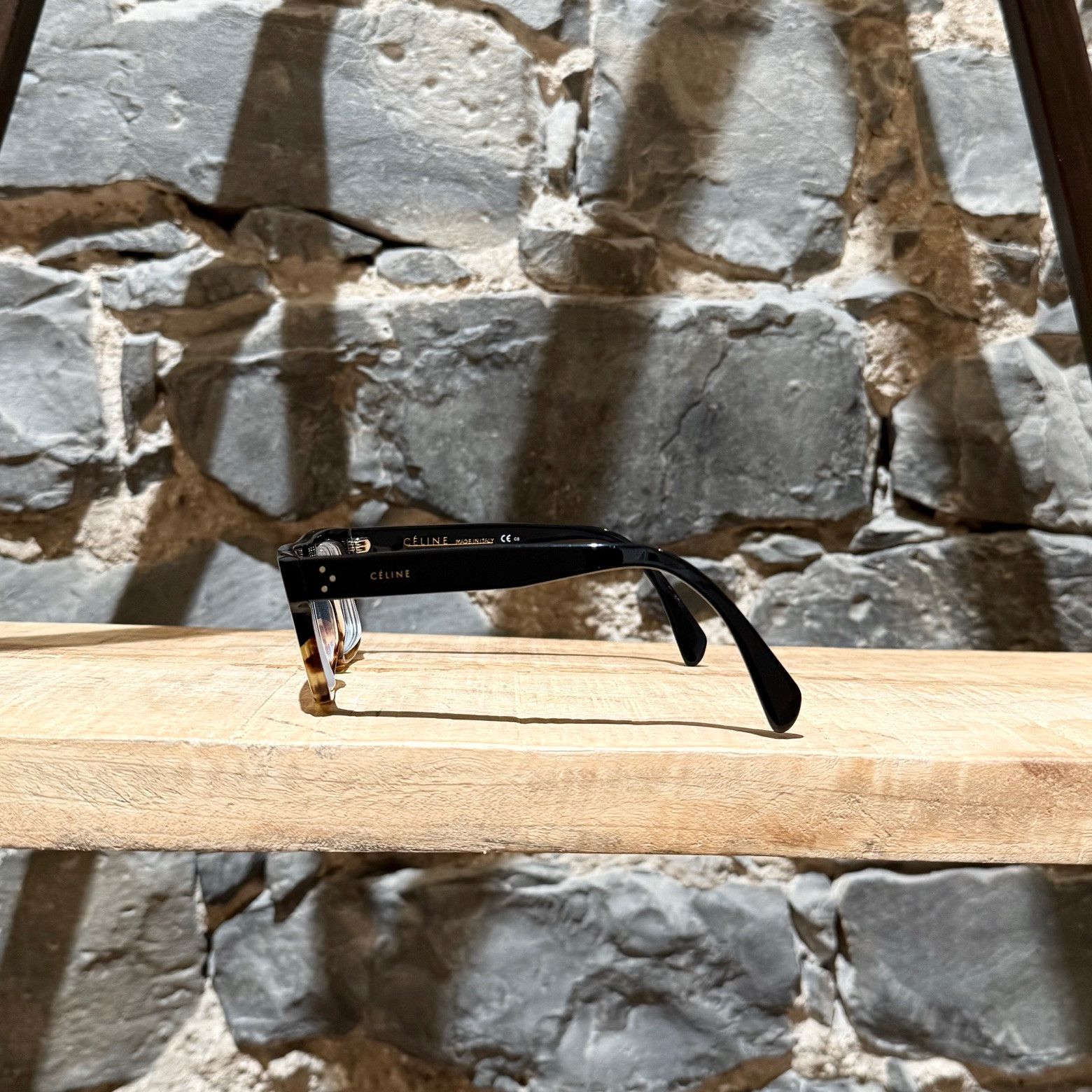 Celine Céline CL41331 Black Tortoiseshell Square Optical Glasses Size ONE SIZE - 4 Thumbnail