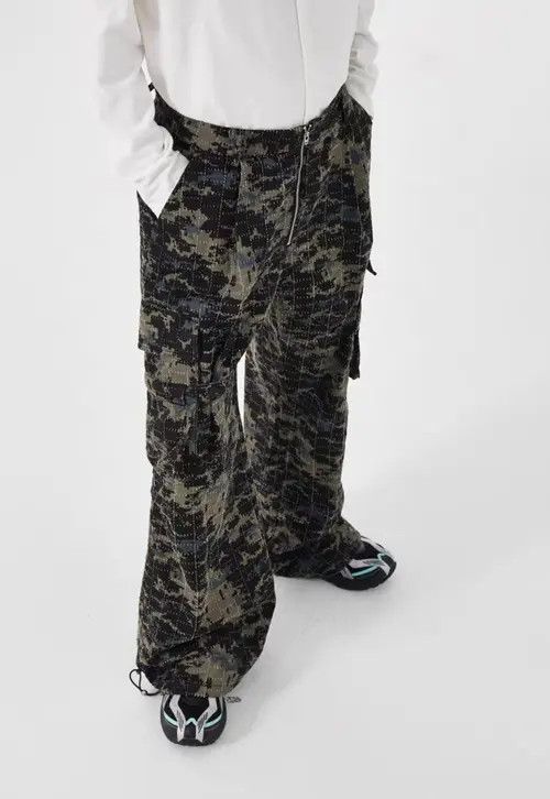 VIBE Specially cut washed ripped camouflage overalls Size US 32 / EU 48 - 8 Thumbnail