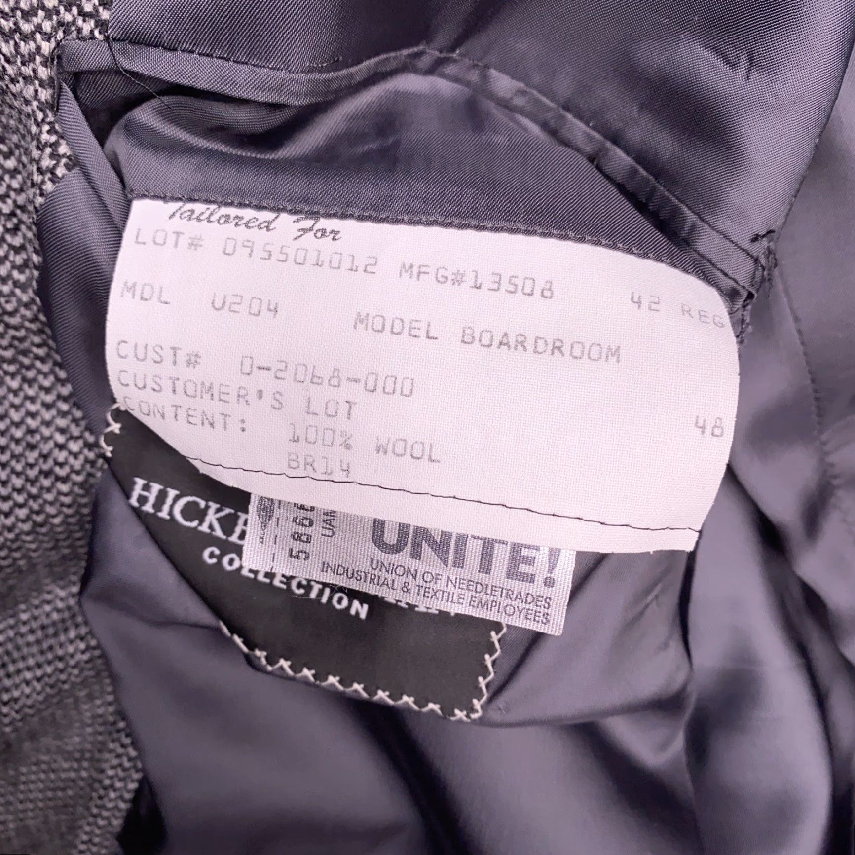 Vintage Hickey Freeman Blazer 42R Gray Wool Boardroom Sport Coat Jacket Size 42R - 5 Thumbnail