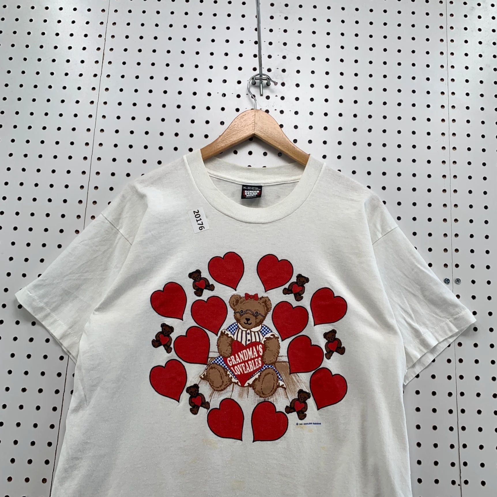 Vintage VINTAGE Screen Stars 90s Graphic Print T-Shirt White Teddy Bear XL Unisex Adults Size US XL / EU 56 / 4 - 5 Thumbnail