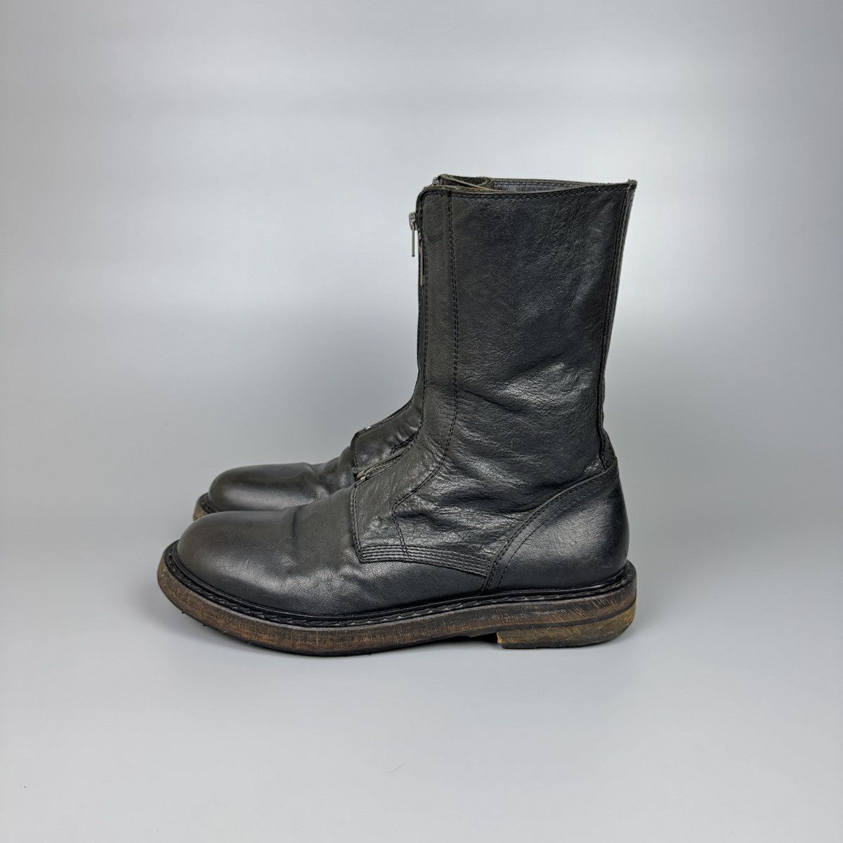 Ann Demeulemeester Ann Demeulemeester - FW/12 Double front zipper leather Boots Size US 9 / EU 42 - 7 Thumbnail