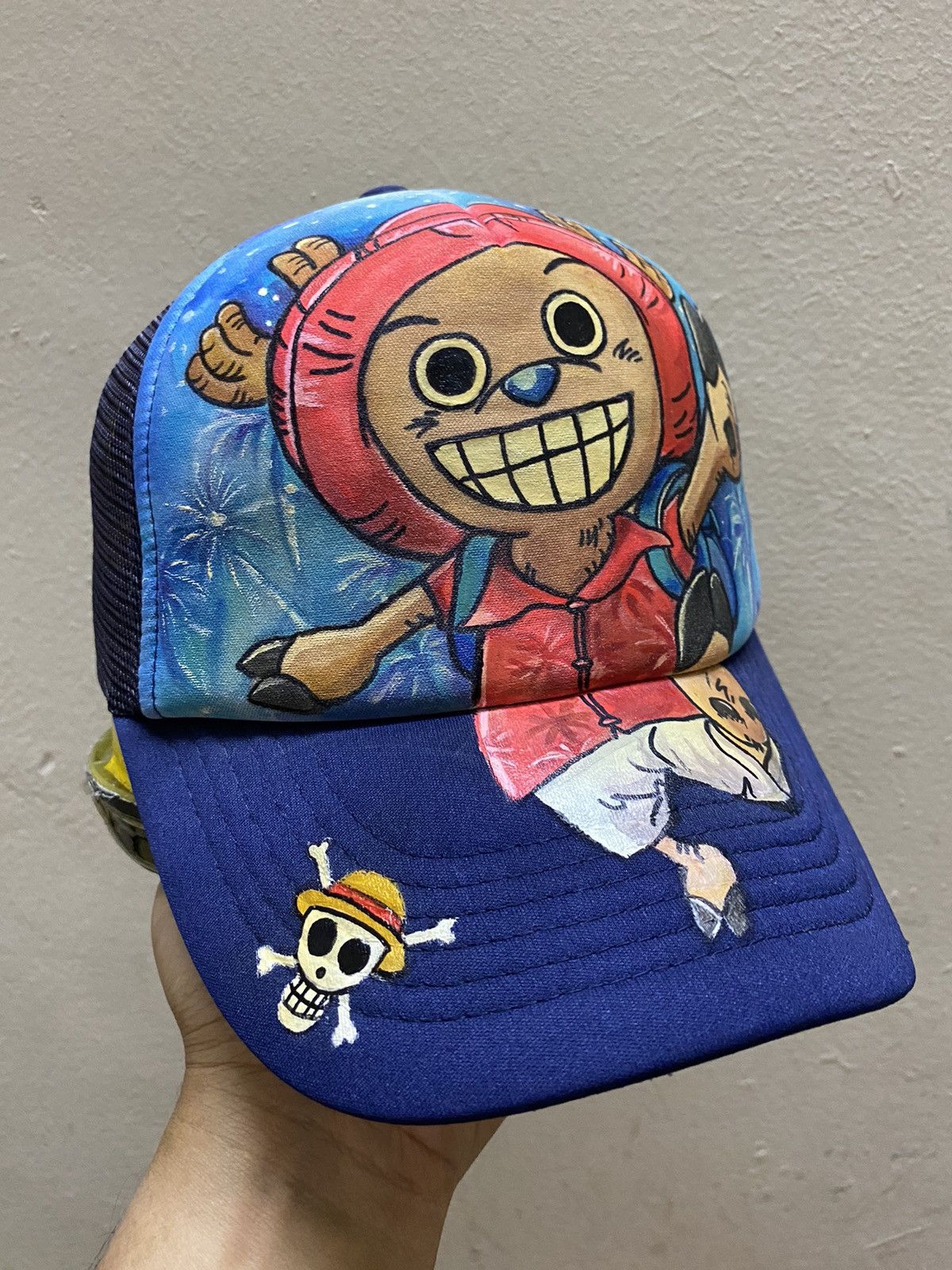 Japanese Brand × One Piece Vintage Art Arylic One Piece Trucker Hat Chopper Size ONE SIZE - 2 Thumbnail