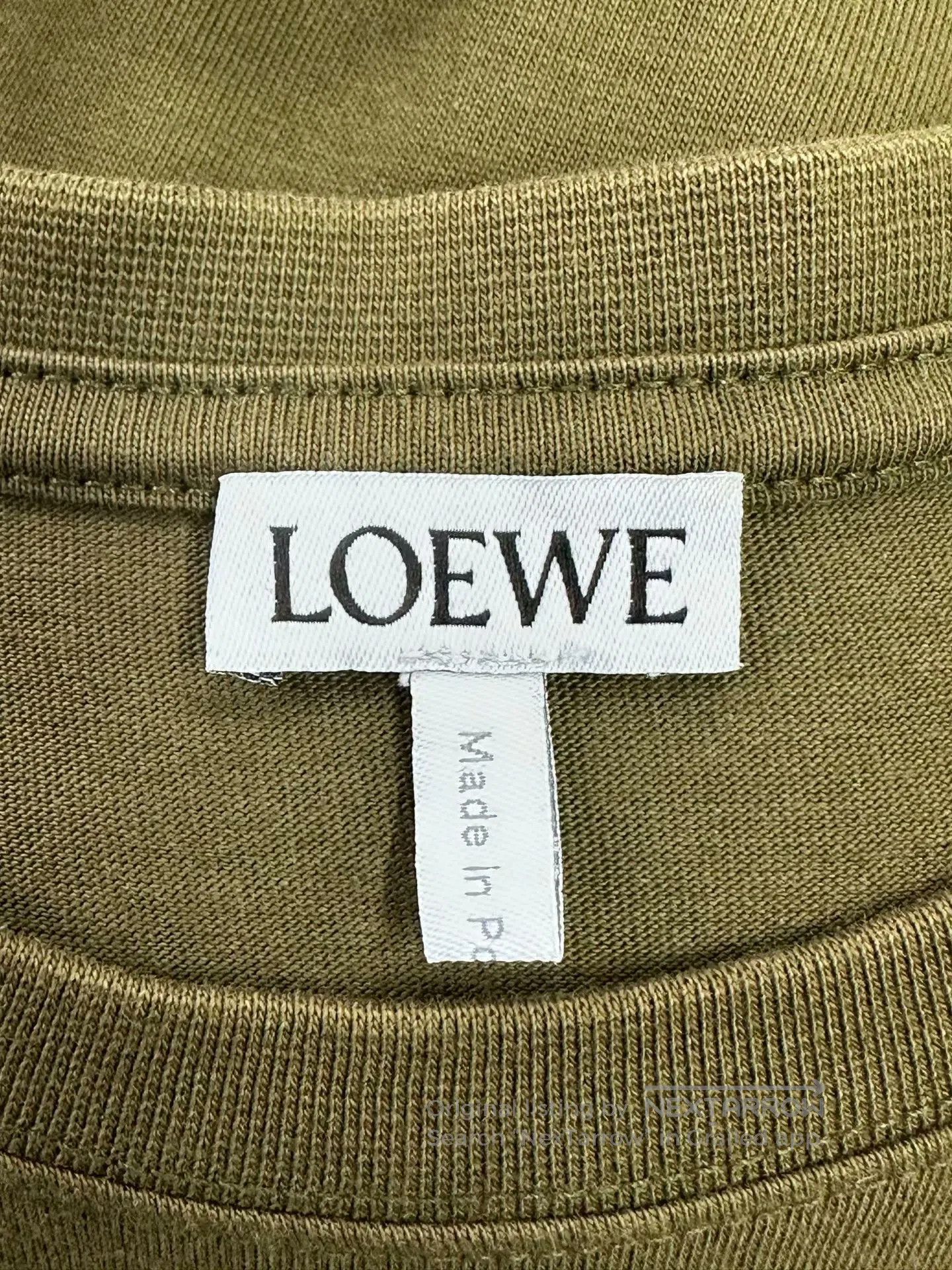 Loewe Loewe Olive Green Embroidered Letter Logo Short Sleeve| Size US XS / EU 42 / 0 - 3 Thumbnail