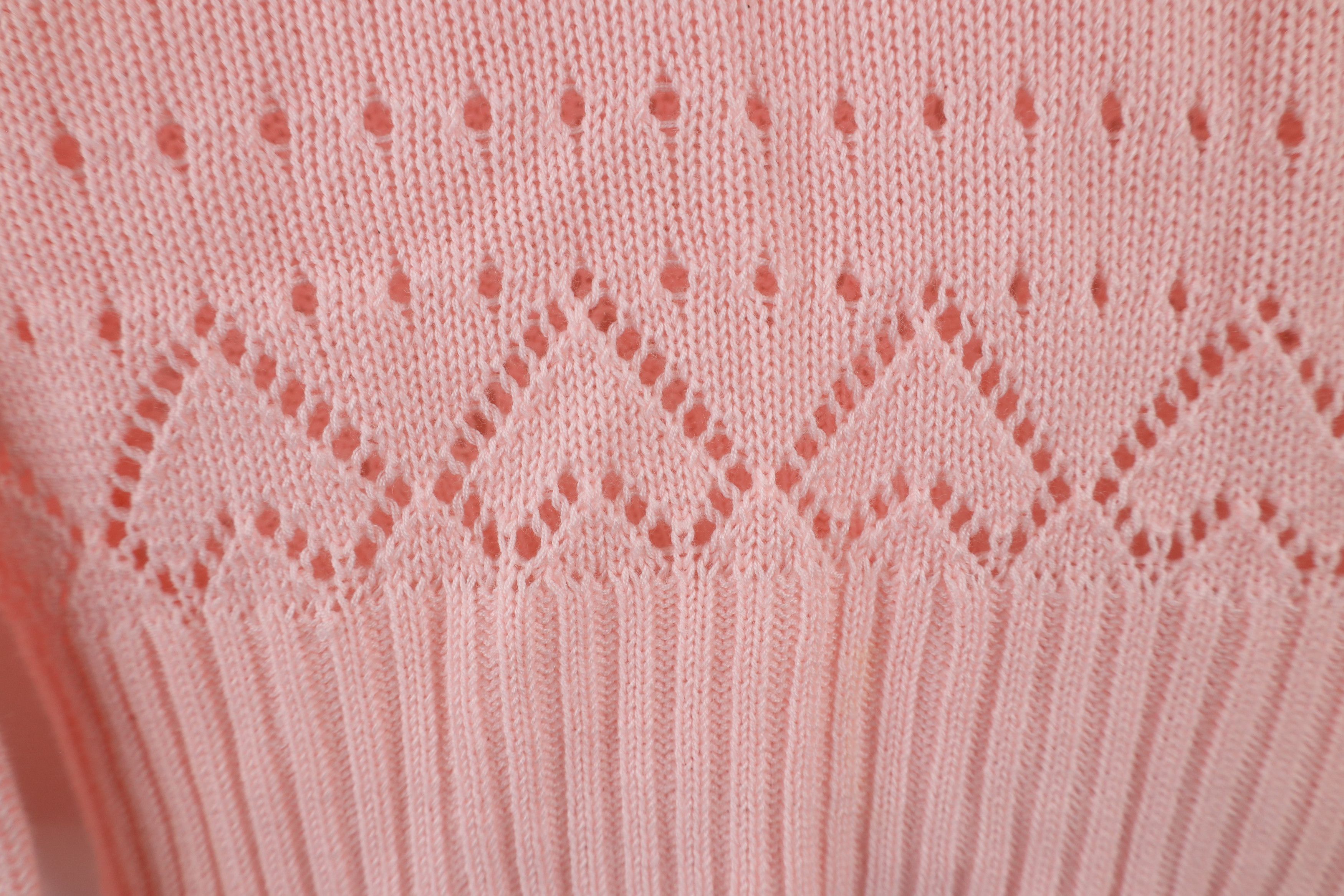 Vintage Vintage 70s Streetwear Flared Sleeve Knit Sweater Pink Size L / US 10 / IT 46 - 5 Thumbnail