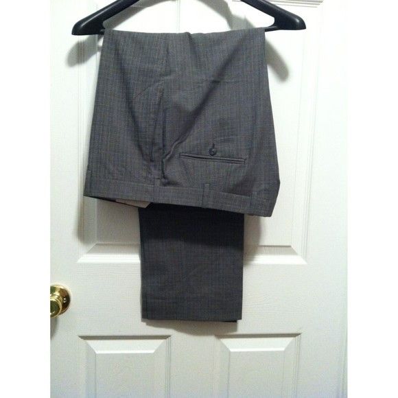 Other JB BRITCHES MENS NEW GRAY 100%WORSTED WOOL DRESS PANTS 35/30 Size 34R - 1 Thumbnail