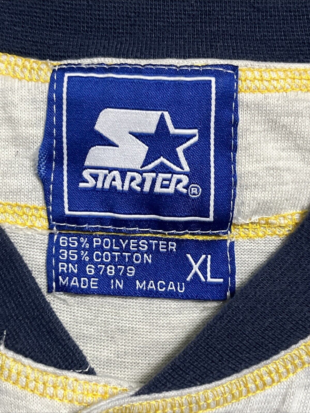 Starter Vintage Starter Michigan Wolverines NCAA Henley Size US XL / EU 56 / 4 - 5 Thumbnail