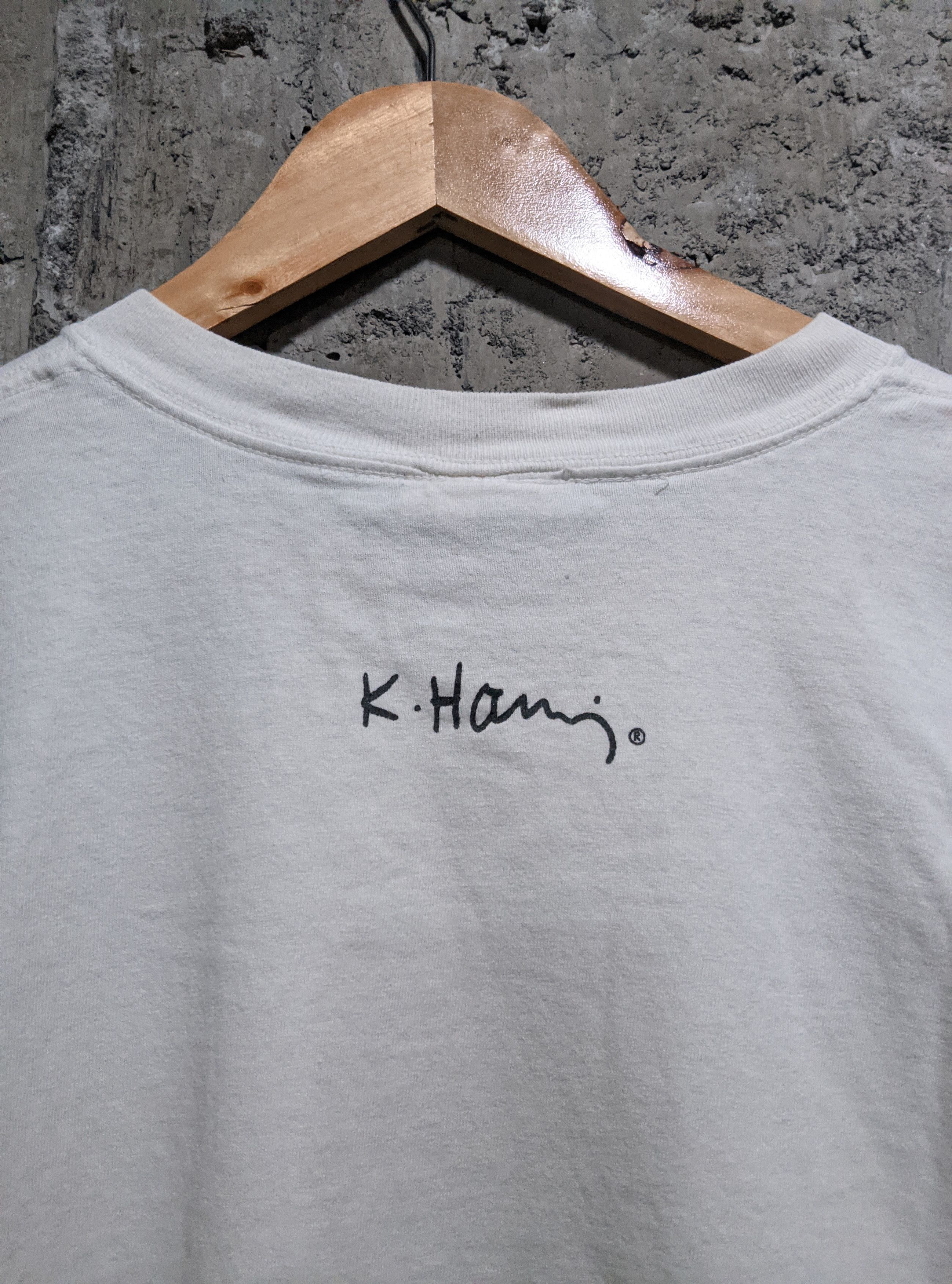 Vintage Vintage 90s Keith Haring pop shop art t shirt Size US L / EU 52-54 / 3 - 6 Thumbnail