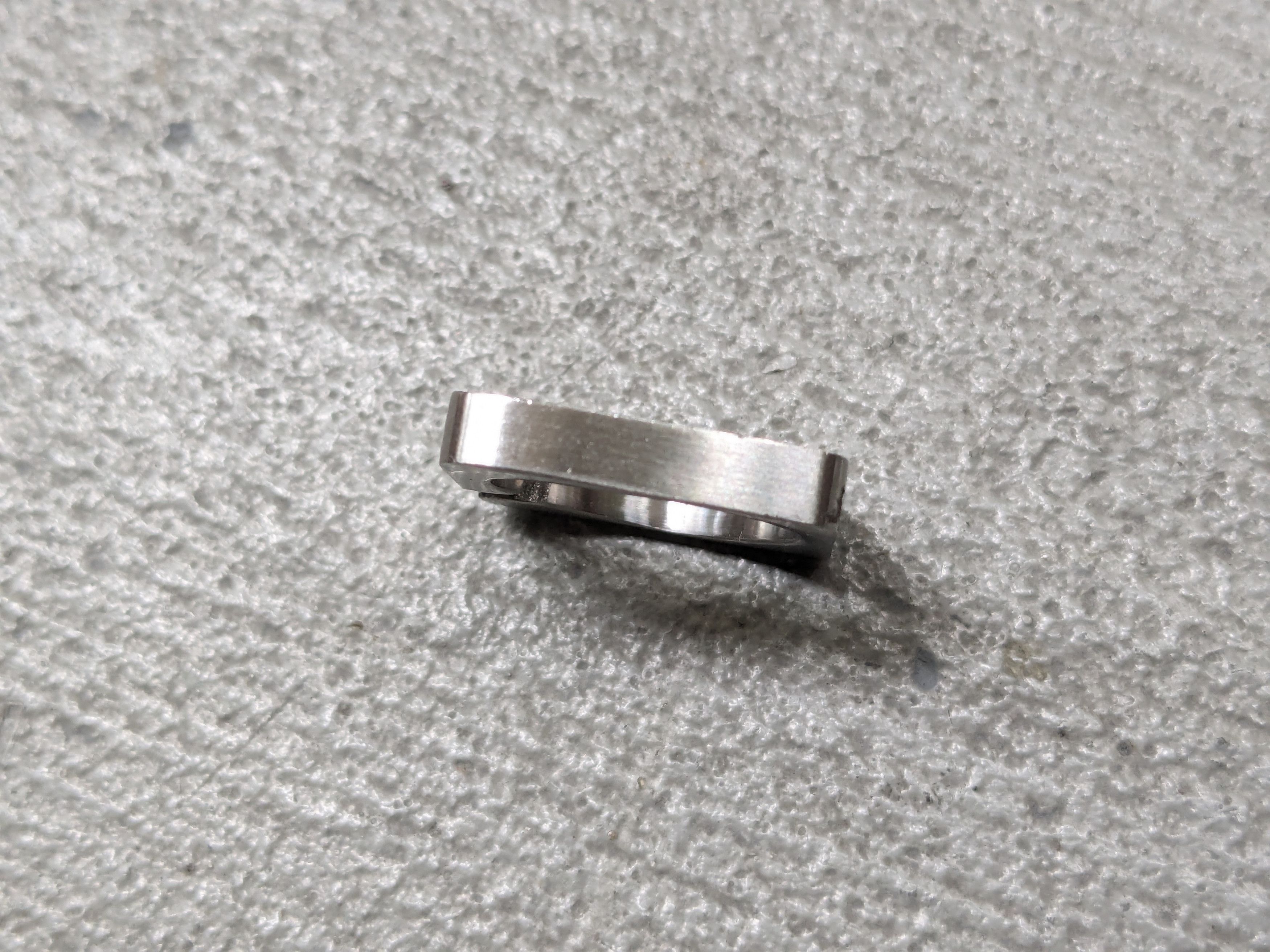 Vintage Vintage Stainless Steel Ring CZ Square Modern Abstract Size ONE SIZE - 8 Thumbnail