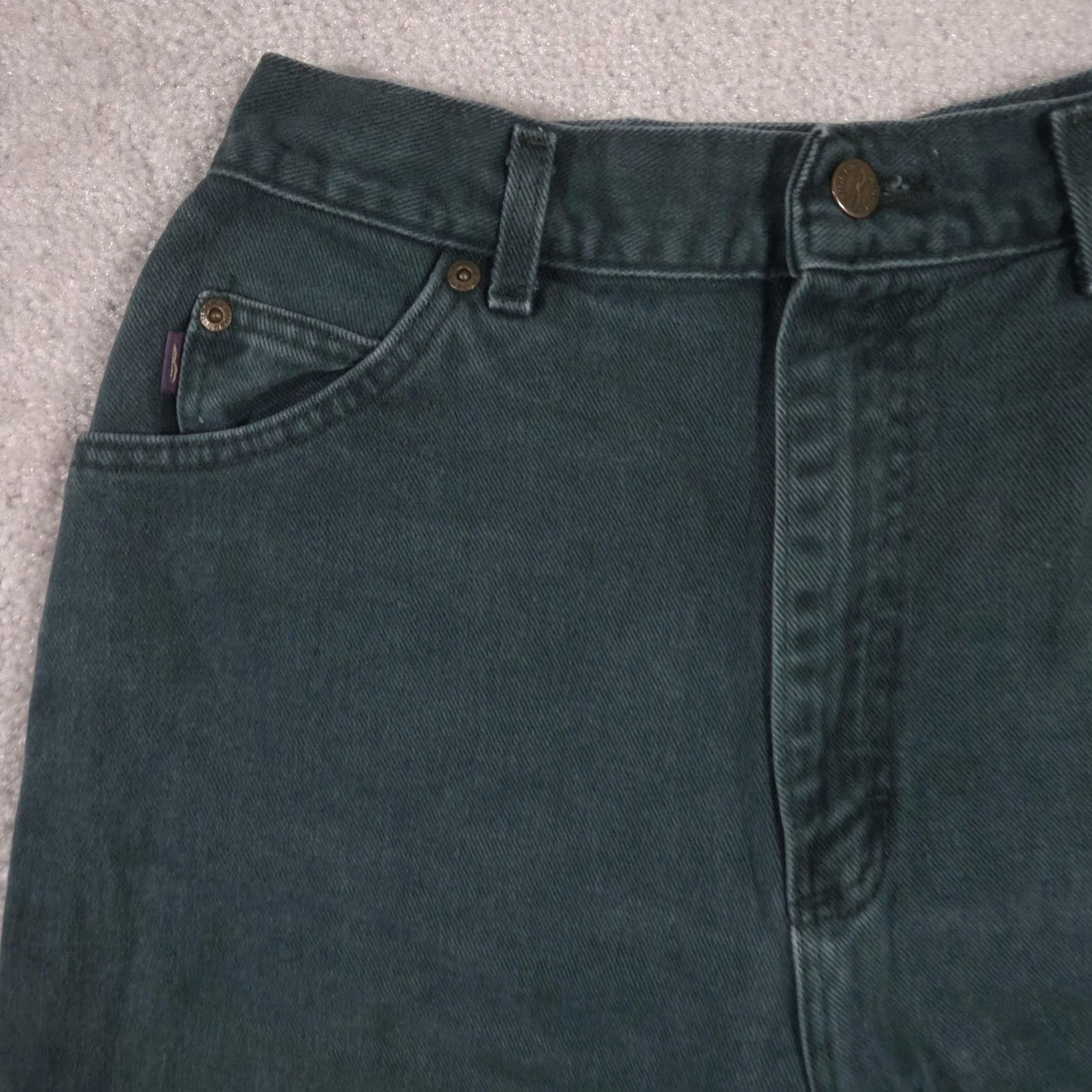 Vintage VINTAGE Riders Jeans Womens 14 Green High Rise Relaxed Mom Tapered Denim USA 90s Size 36" / US 14 / IT 50 - 4 Thumbnail