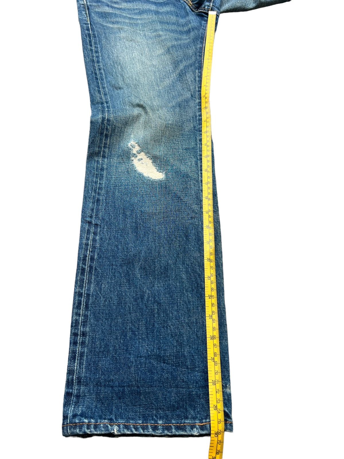 Japanese Brand × Journal Standard Journal Standard Selvedge Distressed Patchwork Jeans 31x30 Size US 31 - 15 Thumbnail