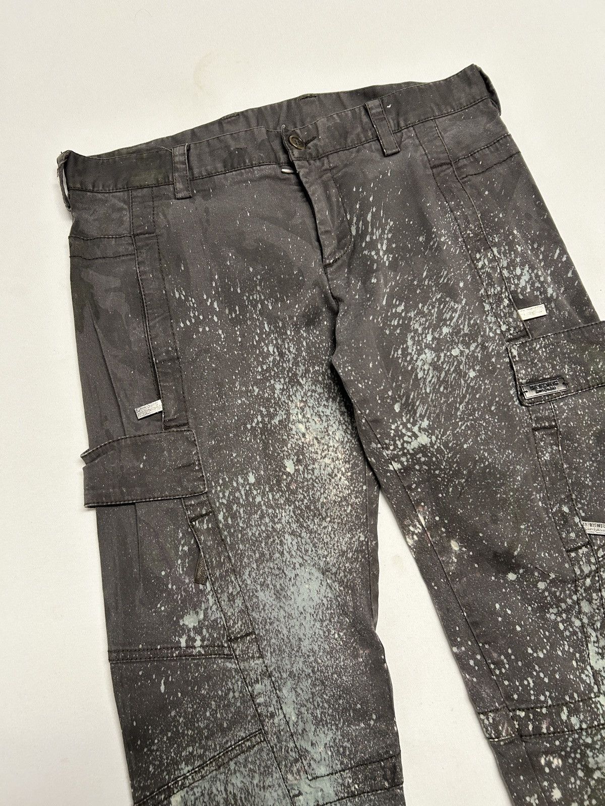 Dirk Bikkembergs FW2007 Bleached Splatter Cargo Pants Size US 31 - 5 Thumbnail