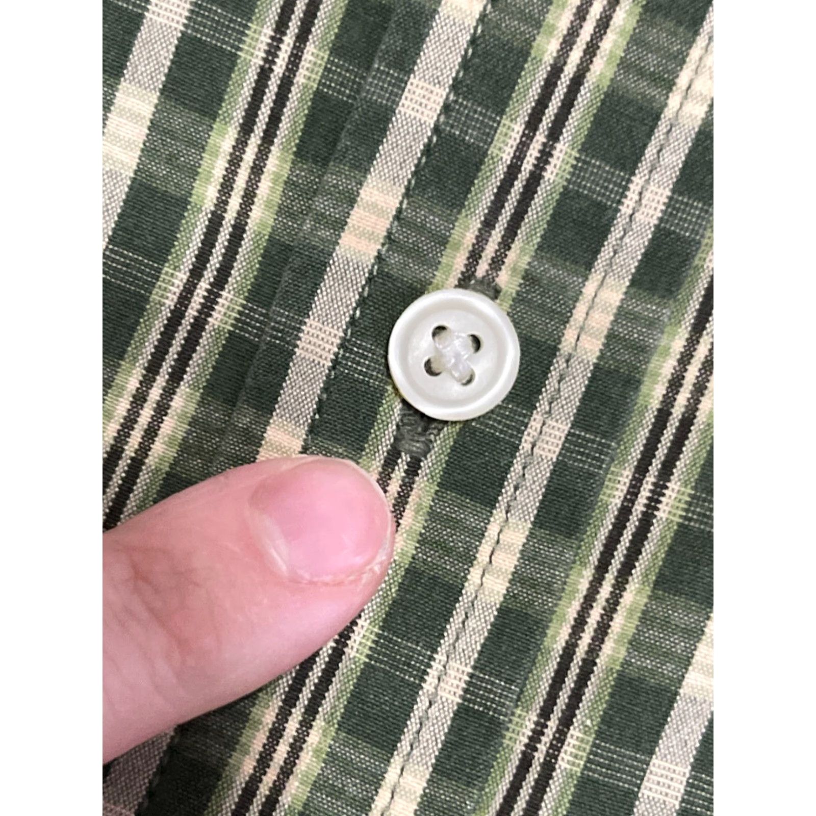Vintage Salt Water Shirt Men 2XL Plaid Button-Up Long Sleeve Green Gray Shirt Size US XXL / EU 58 / 5 - 5 Thumbnail