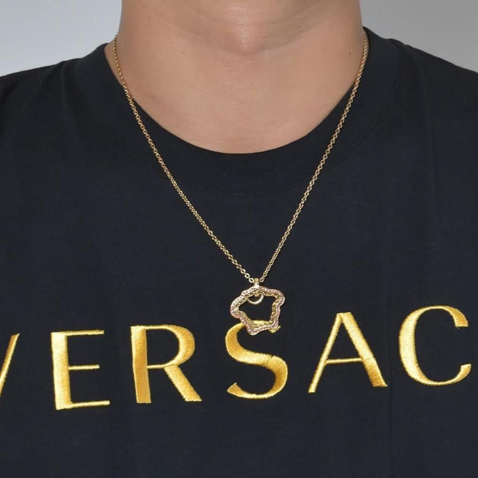 Versace Versace Gold Bijoux Medusa Outline Chain Size ONE SIZE - 1 Thumbnail