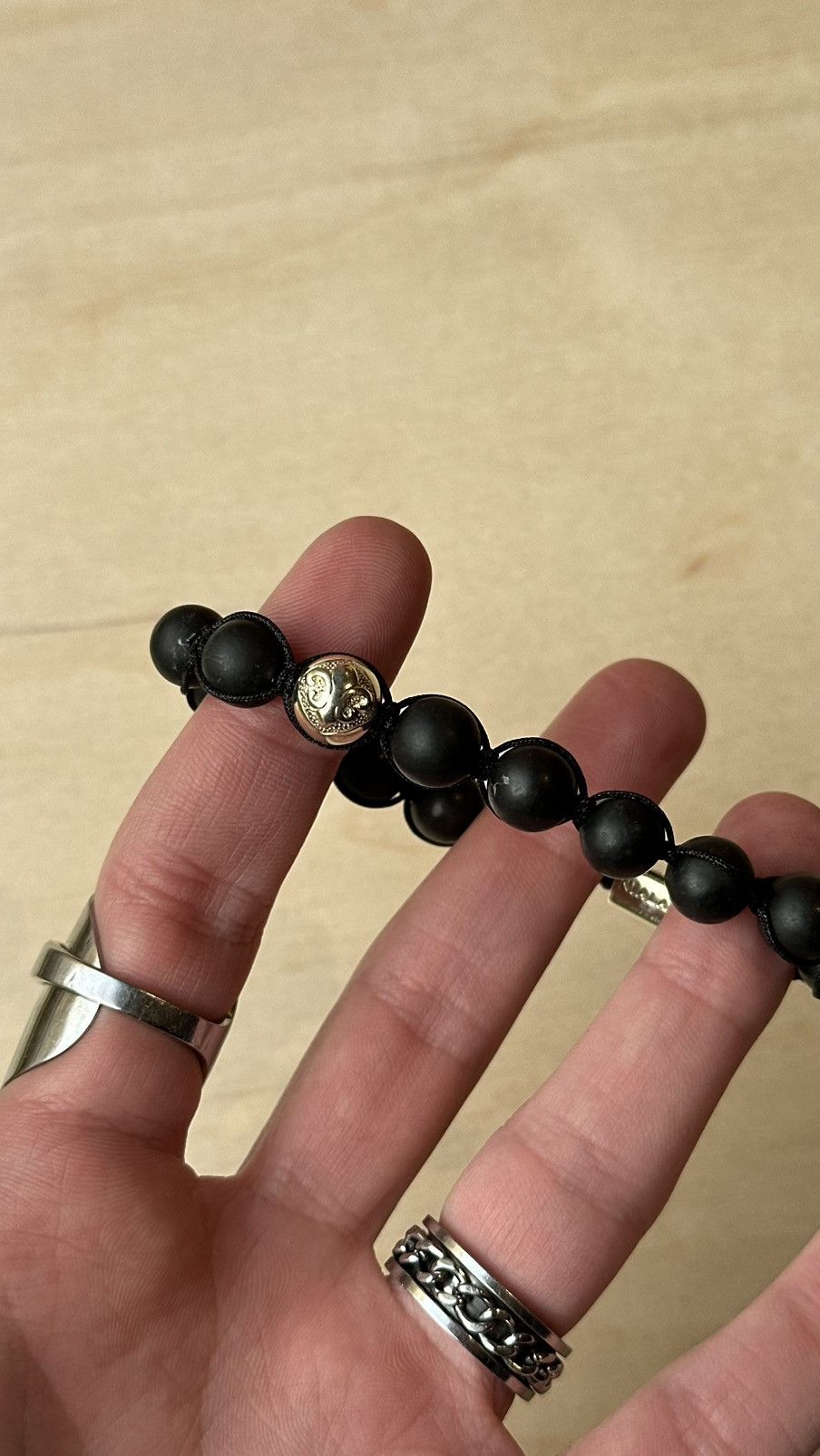 Nialaya Nialaya Bracelet – Sterling Silver 925, Black Lava Stone Size ONE SIZE - 2 Thumbnail