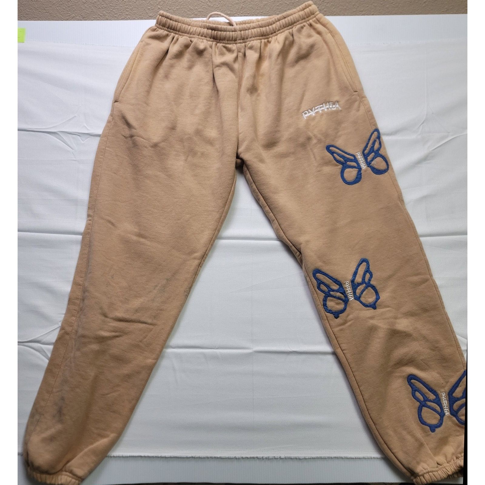 Pythia Pythia Women's Sweatpants XL Cream Workout Butterfly Logo Size 40" / US 18 - 1 Thumbnail