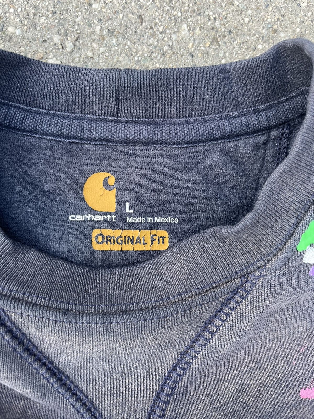 Carhartt × Japanese Brand Custom Carhartt Crewneck Sweatshirt Sun Fade Distressed Size US L / EU 52-54 / 3 - 6 Thumbnail