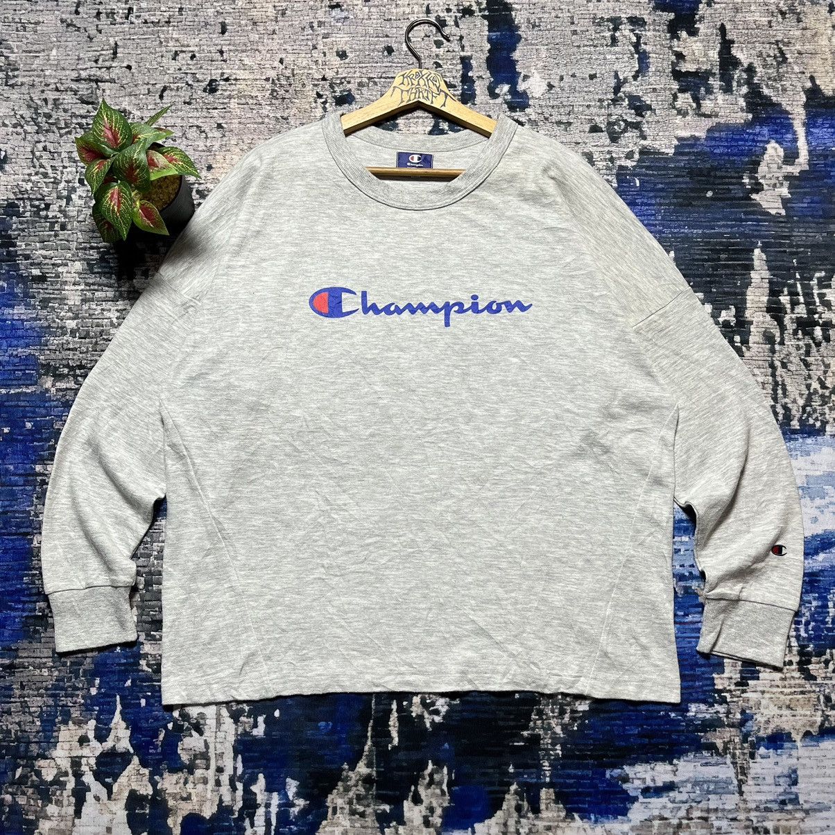 Champion × Vintage Vintage Champion Spell Out Logo Long Sleeve Size US L / EU 52-54 / 3 - 1 Thumbnail