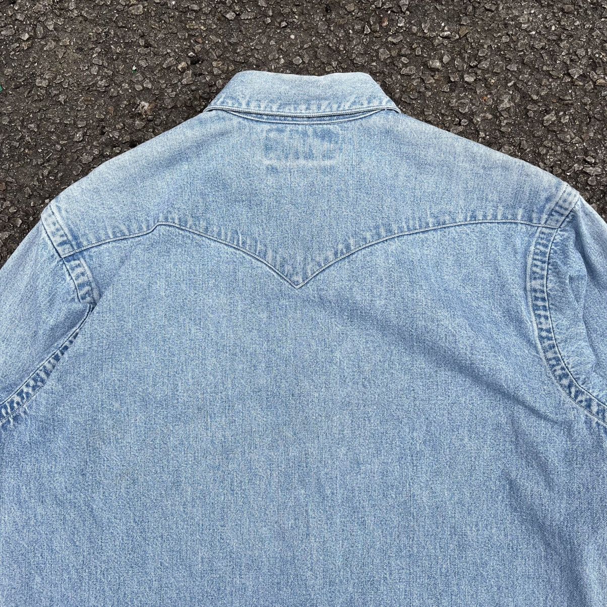 RRL Ralph Lauren Vintage 90s RRL Ralph Lauren Western Denim Shirt Size US S / EU 44-46 / 1 - 9 Thumbnail